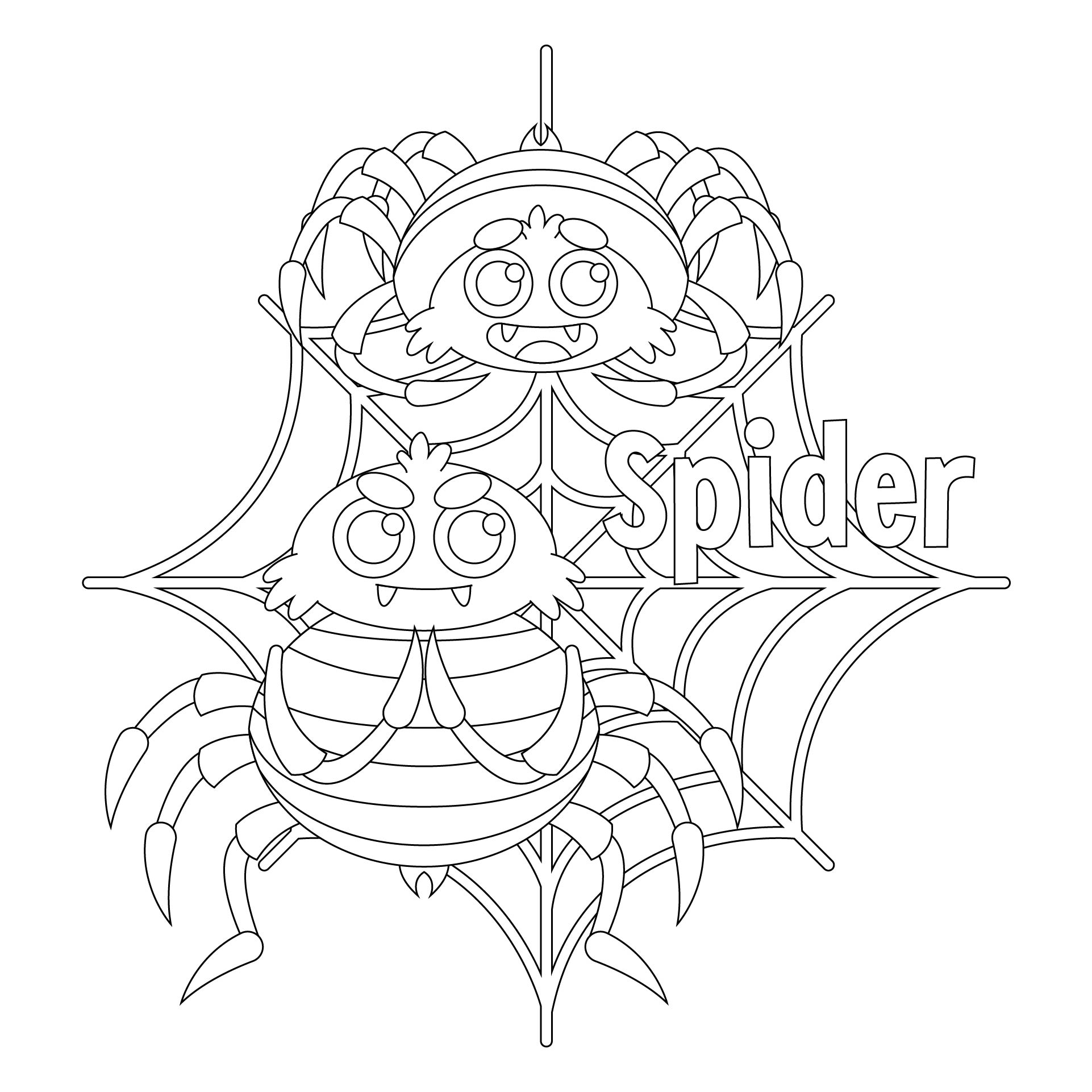 Printable Spiders For Kids