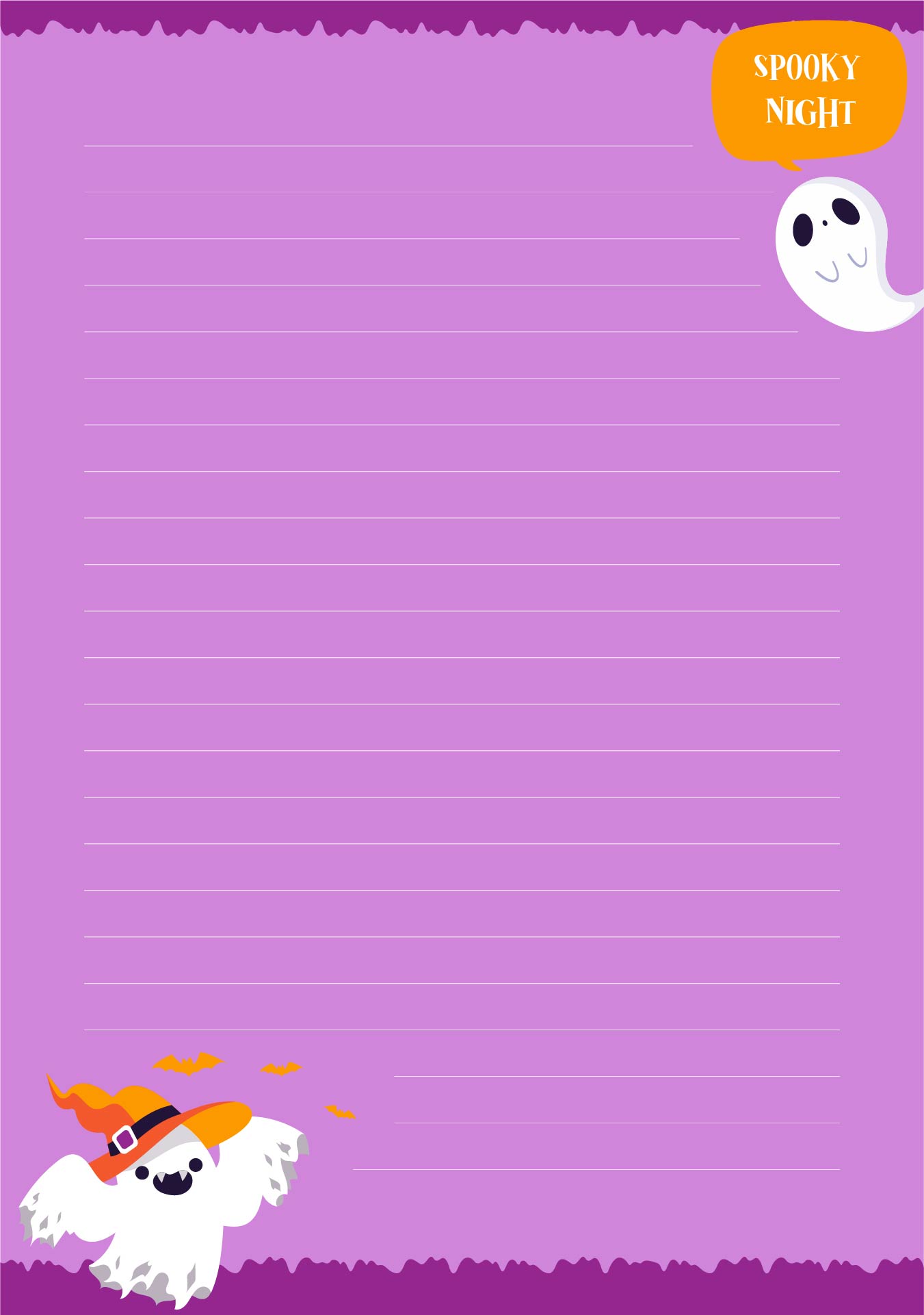 Printable Spooky Halloween Stationery