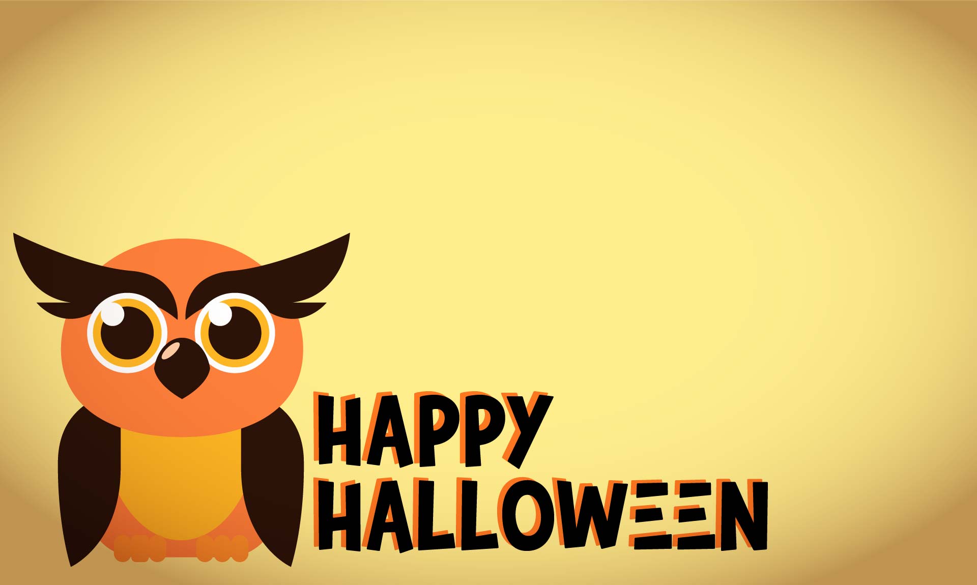 Printable Vintage Cute Owl Halloween Card
