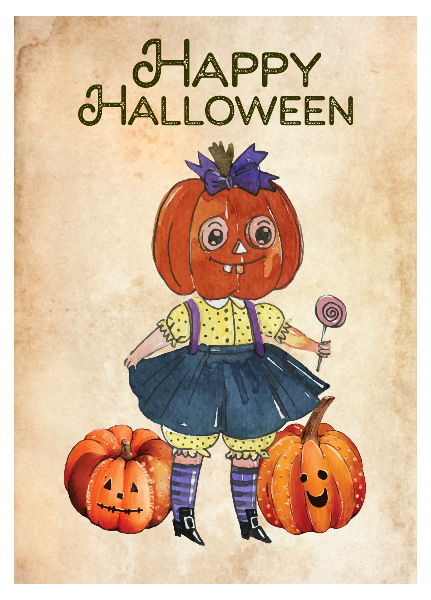 Printable Vintage Halloween Cards