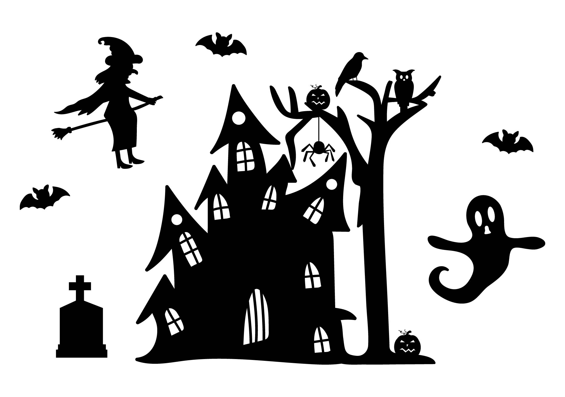 Printable Wall Decorations Halloween Stickers