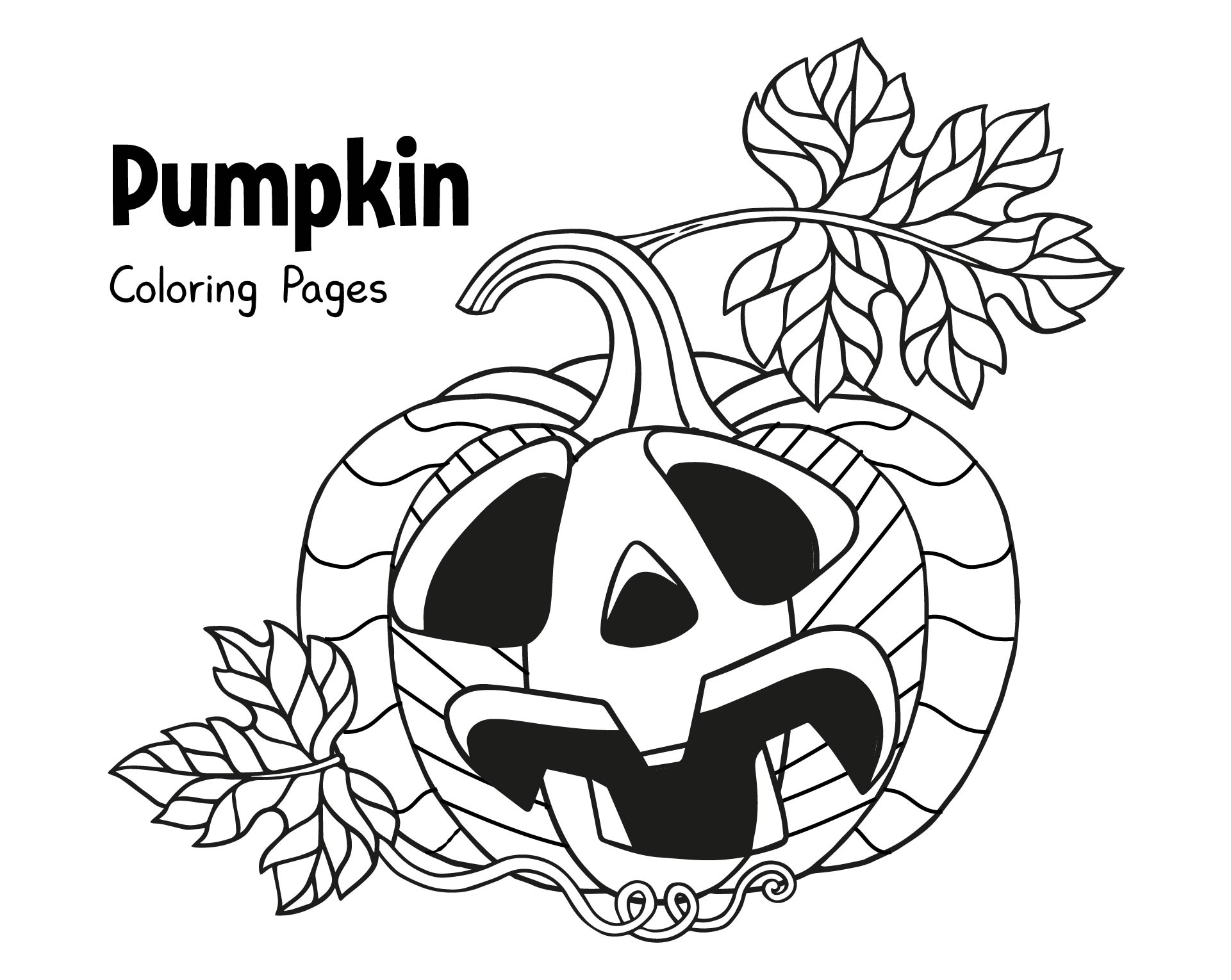 Pumpkin Coloring Pages For Adults & Kids