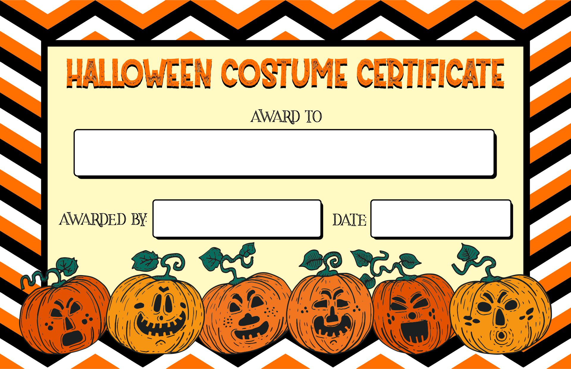 Pumpkin-Themed Certificate Printable