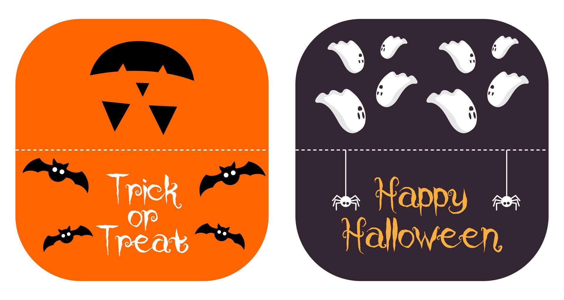 Trick-or-Treat Bag Toppers Printable Labels