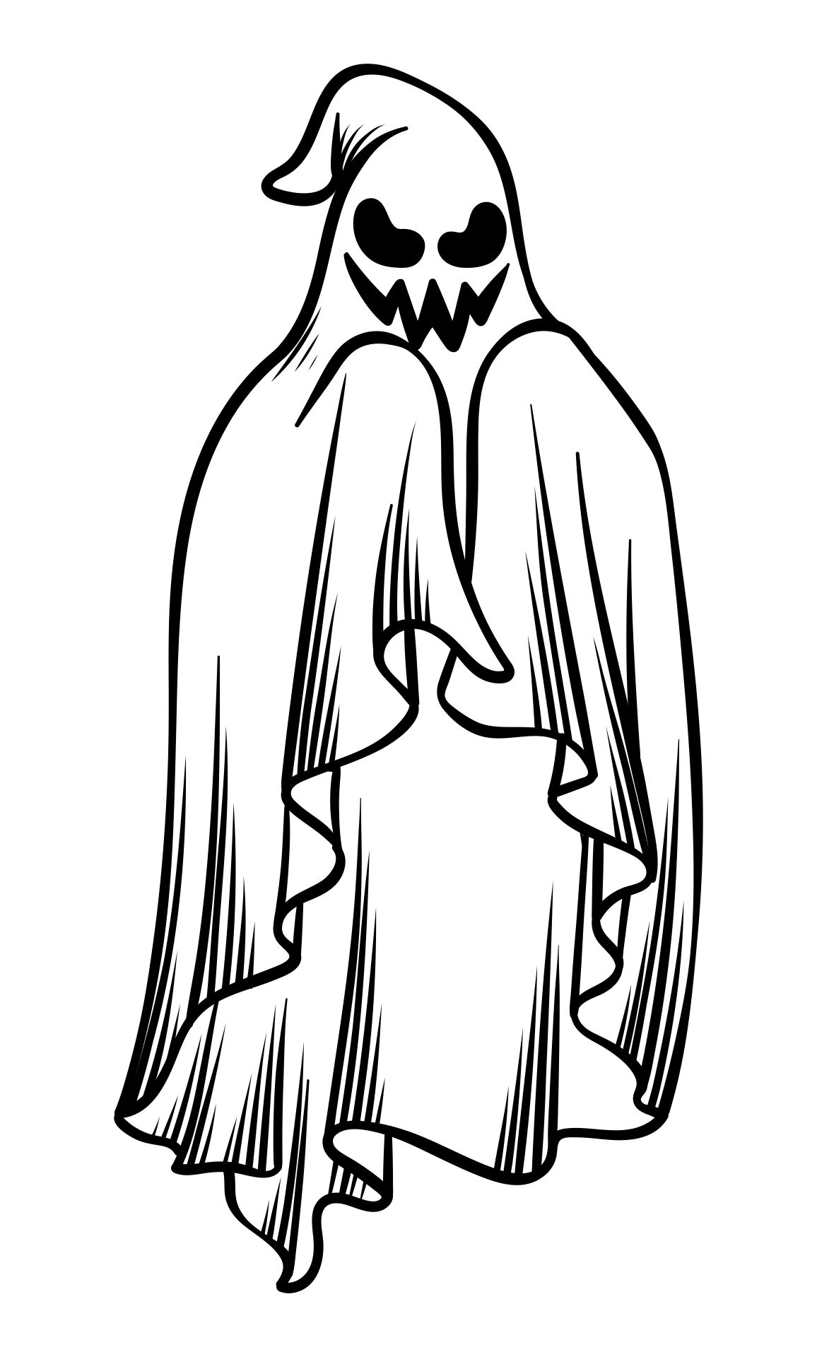 Very Scary Ghost Coloring Pages Printable
