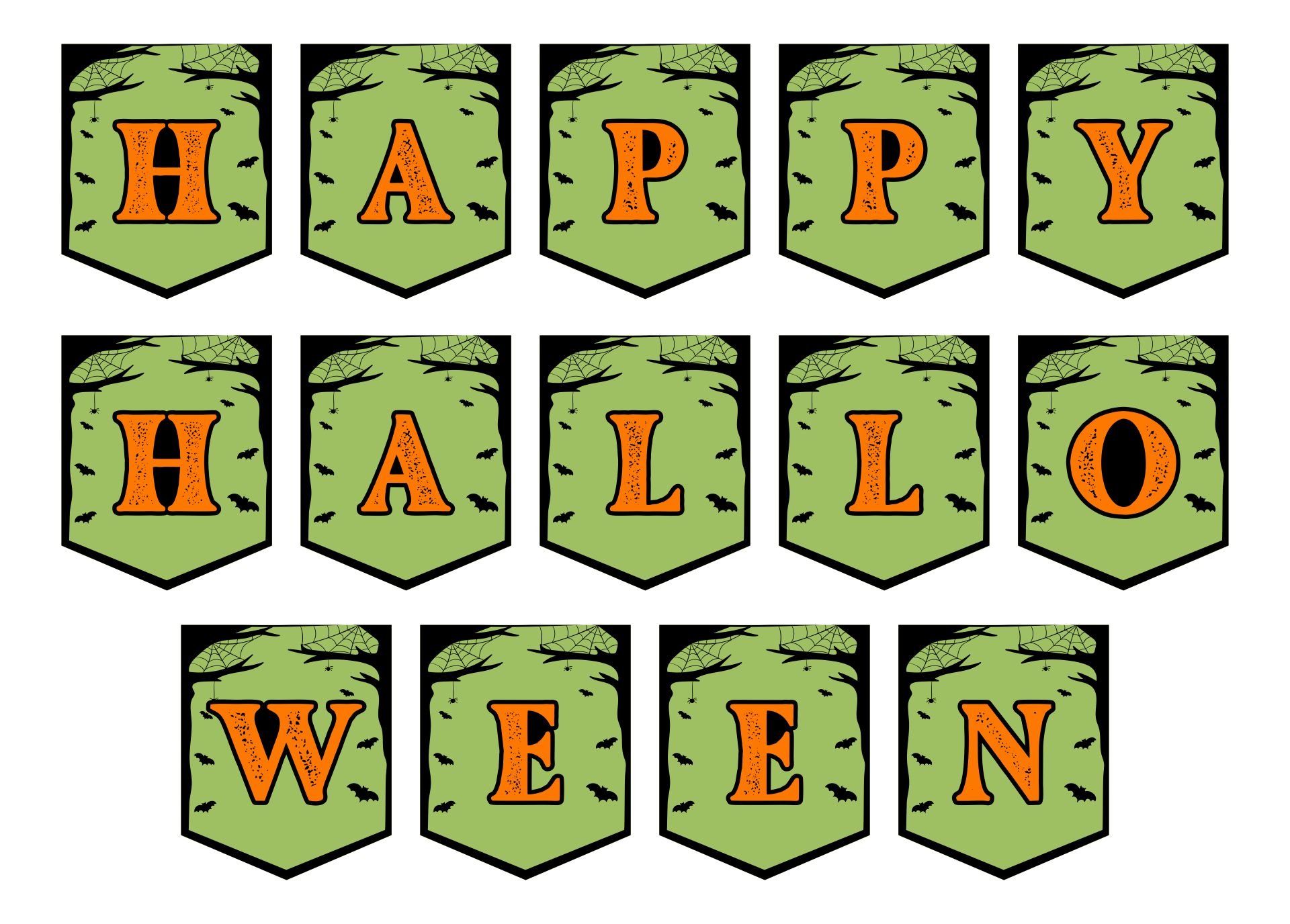Vintage Retro Printable Halloween Party Collection Template
