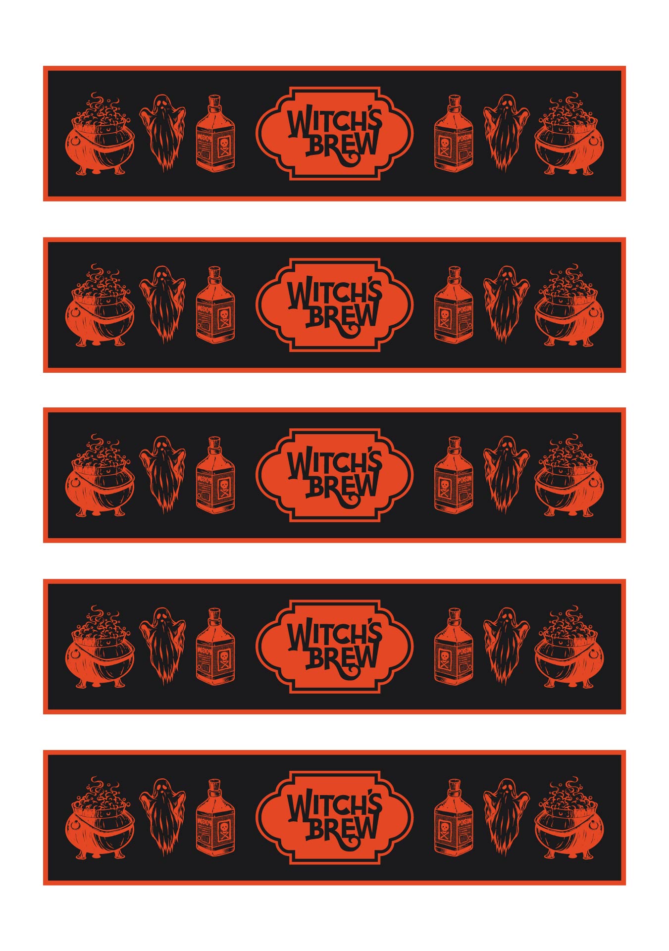 Witchs Brew Halloween Soda Bottle Printables