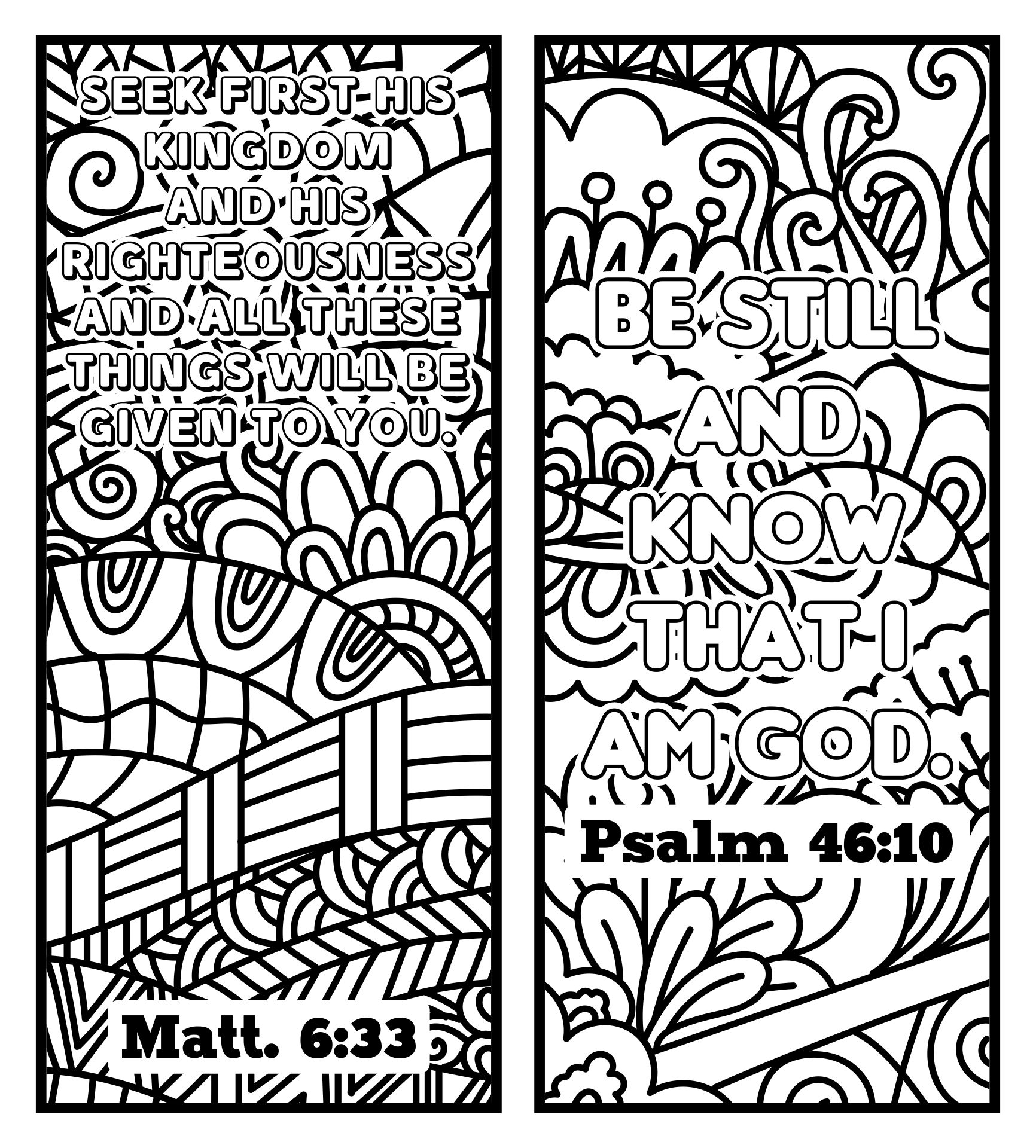 Christian Bookmarks Printable Coloring