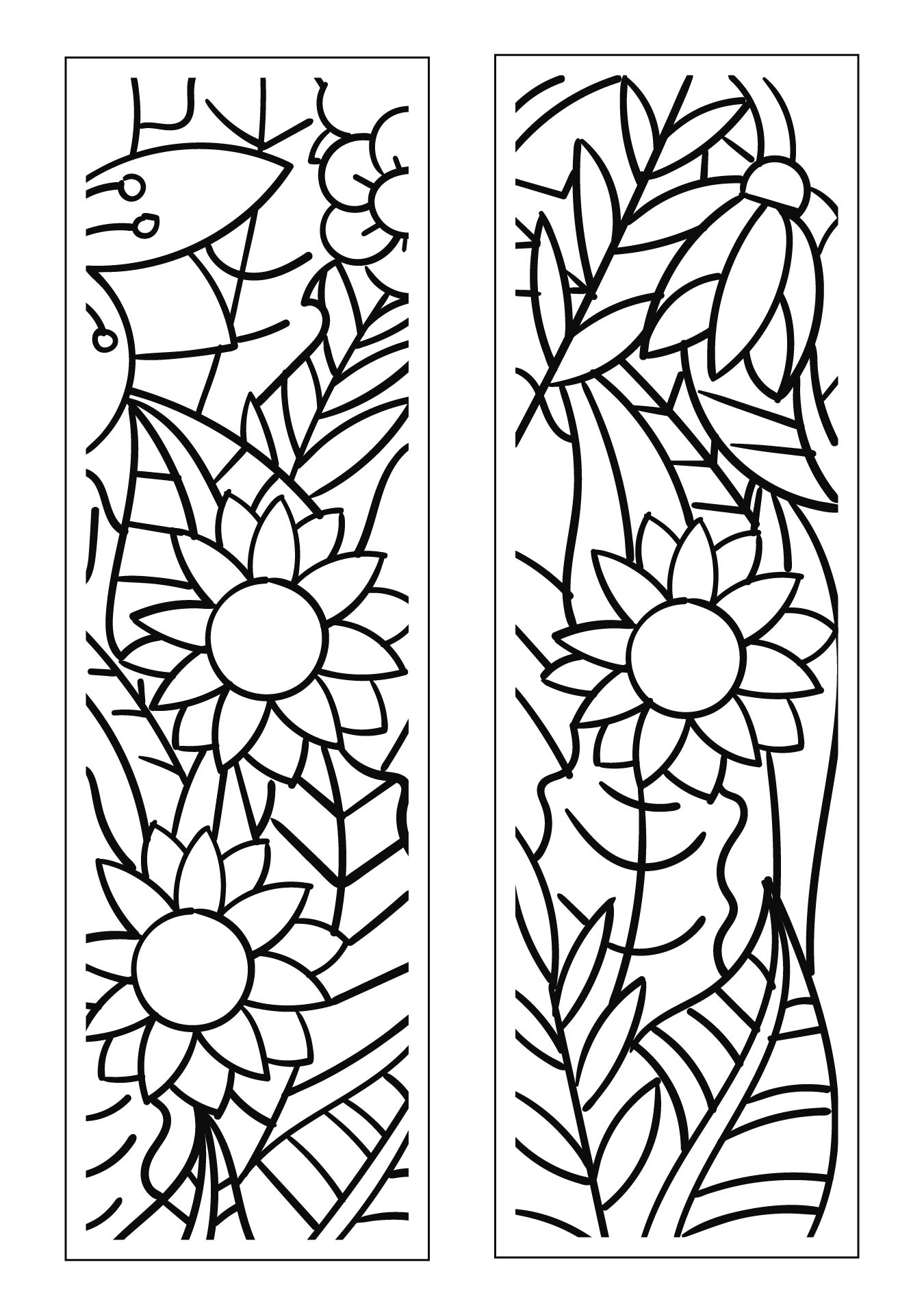 Color Your Own Bookmarks Zentangle Printable