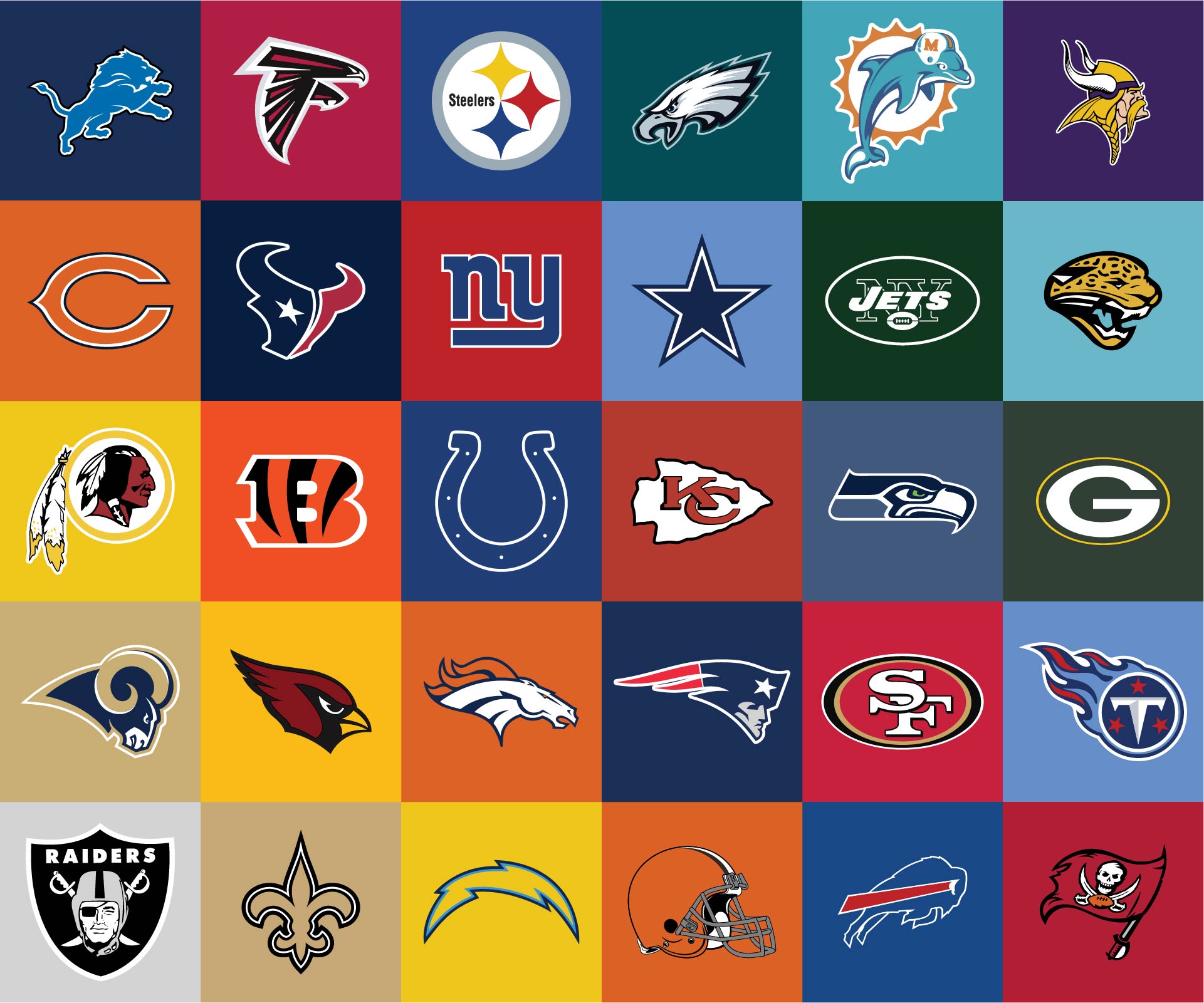 NFL American Football Team Logo Printable