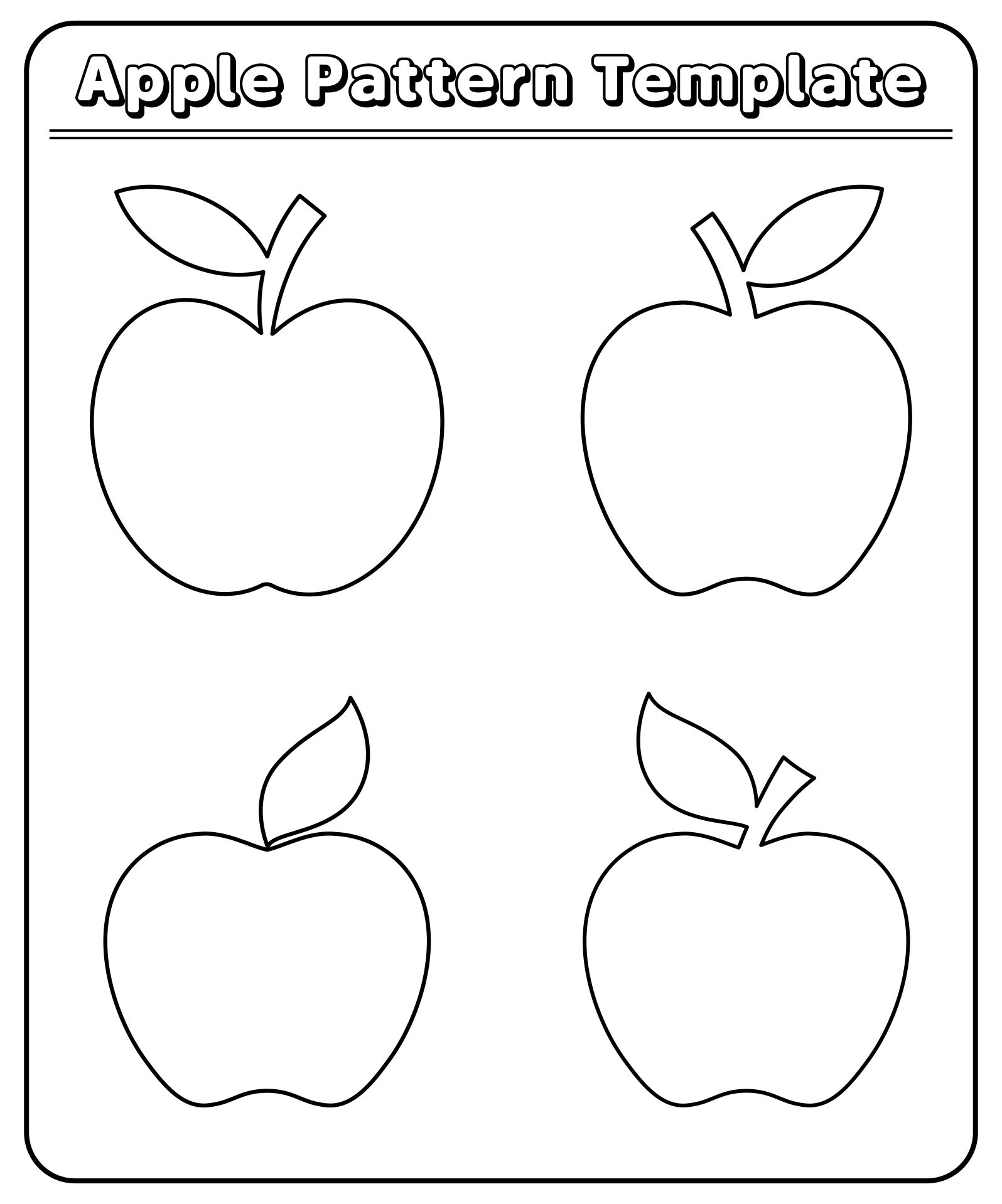 Printable Apple Pattern Template