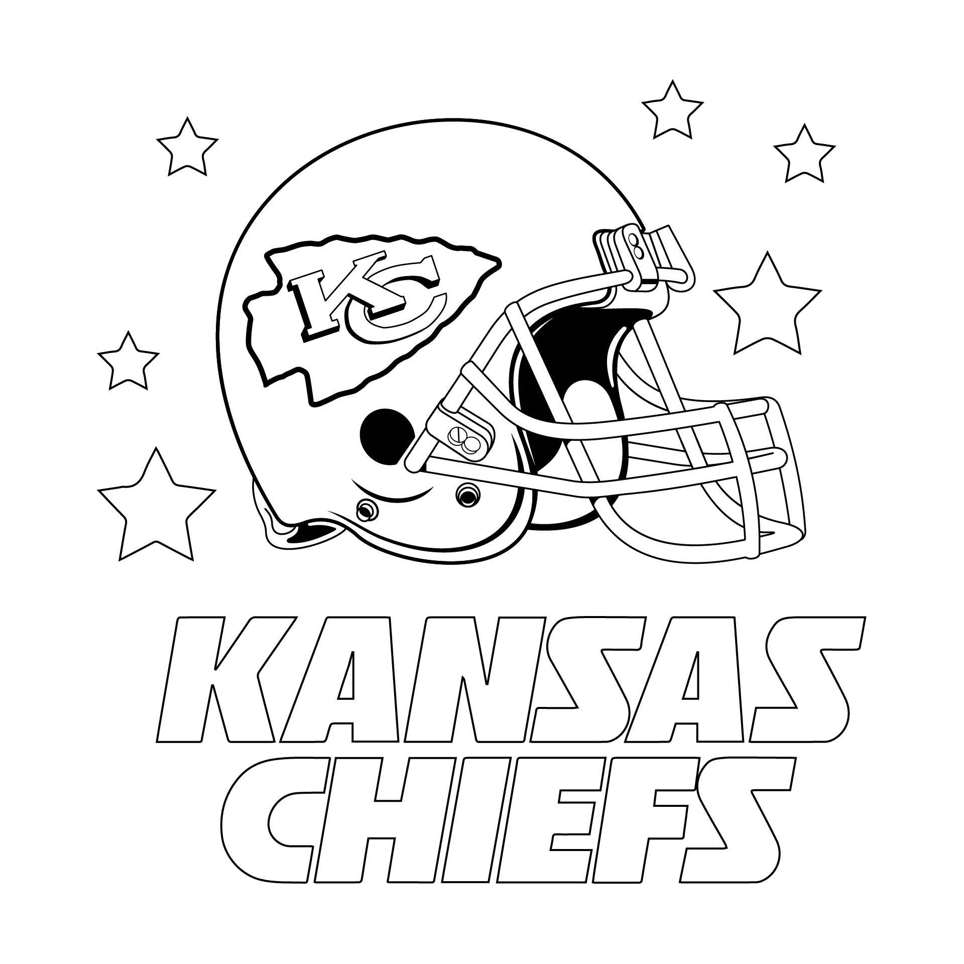 Printable Blank Chiefs Coloring Pages