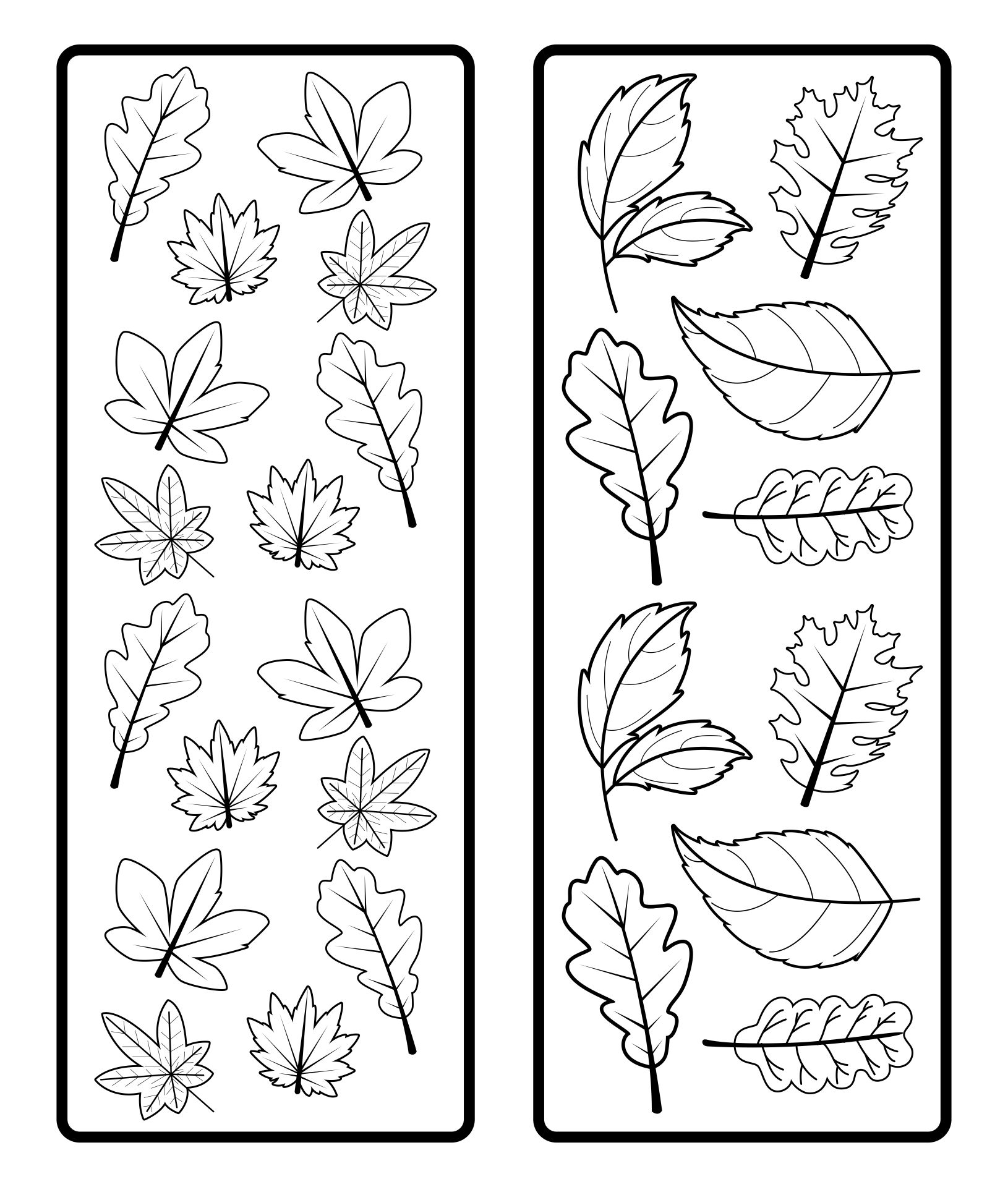 Printable Fall Leaves Bookmark Template