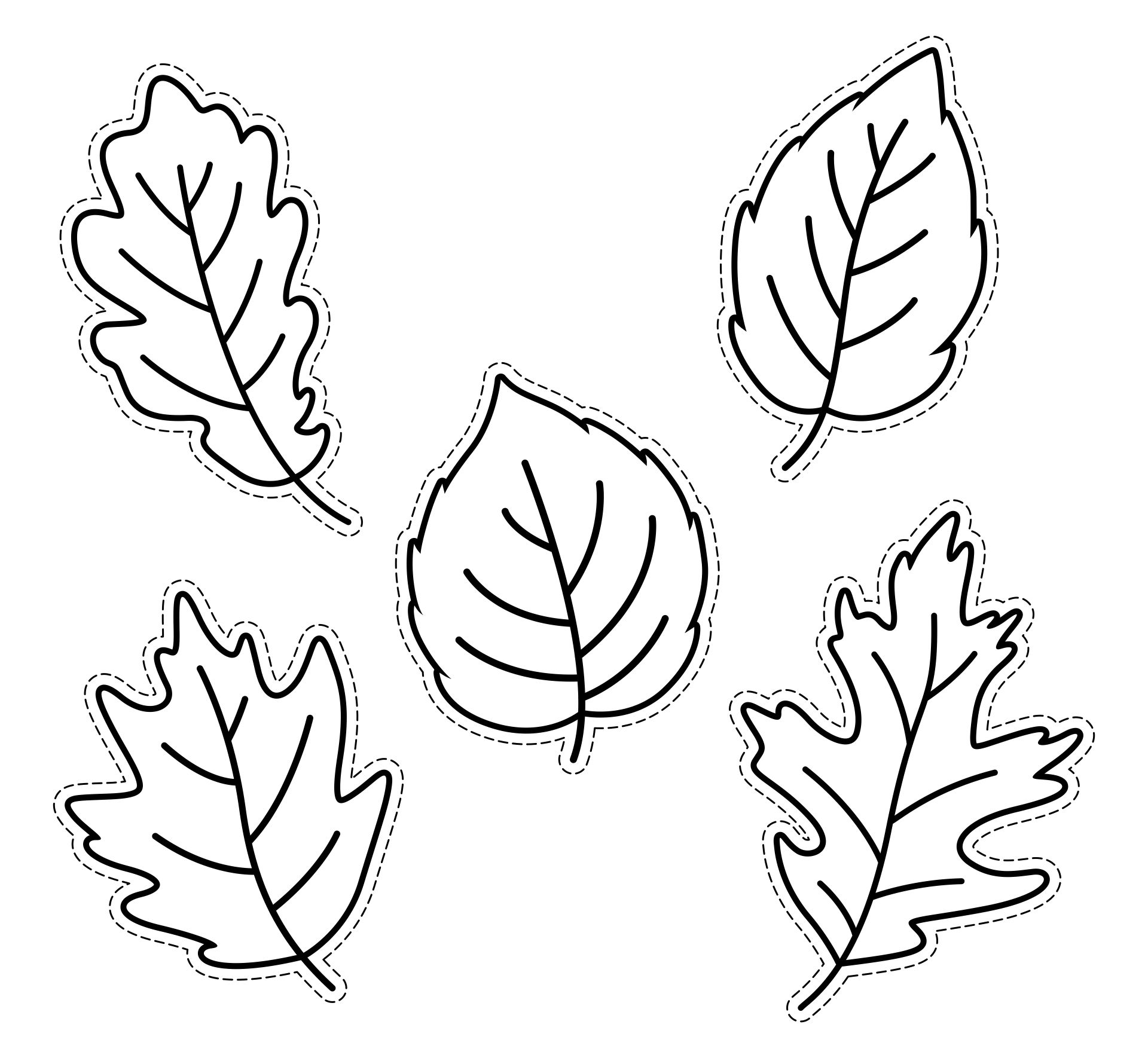 Printable Fall Leaves To Color And Cut Out