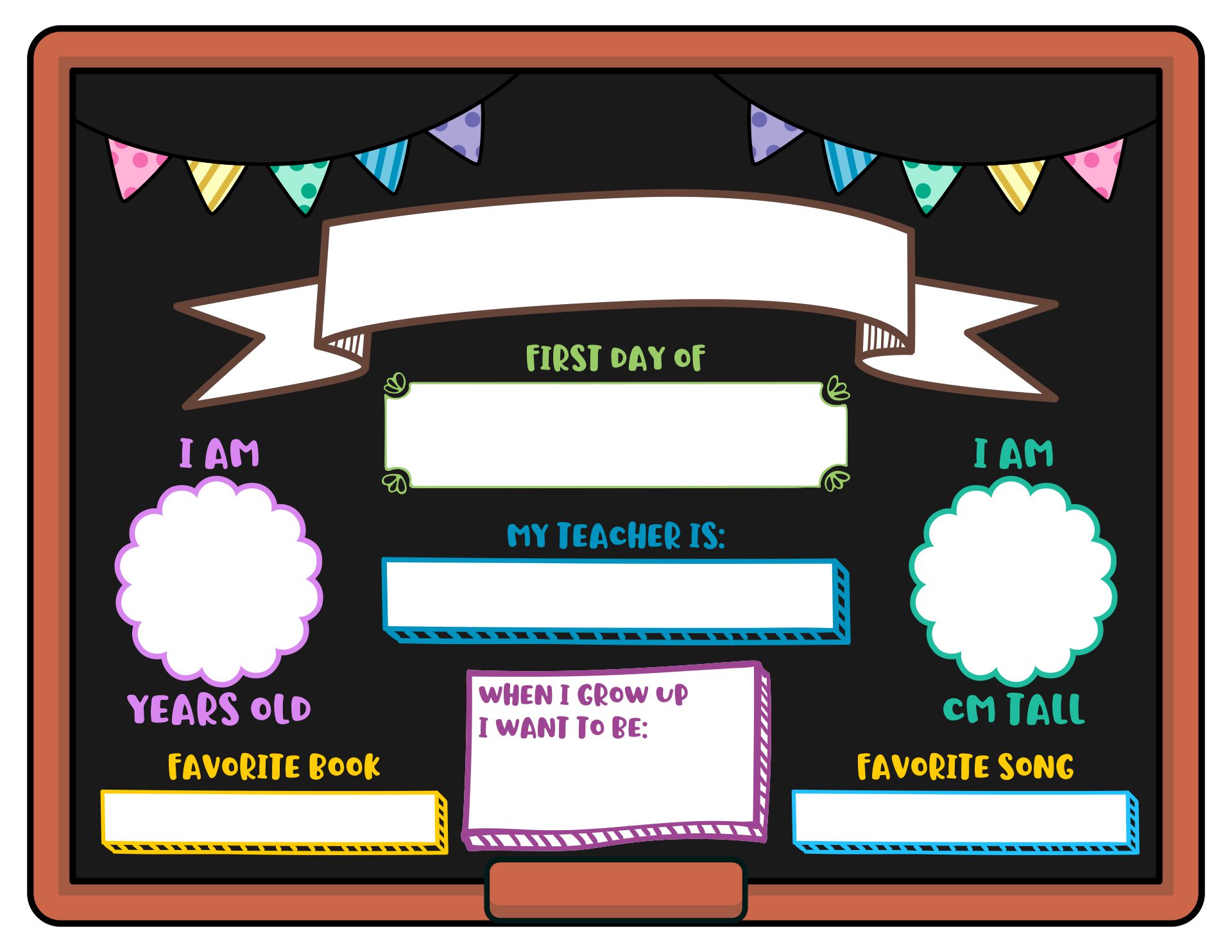 Printable First Day Of School Signs For All Grades