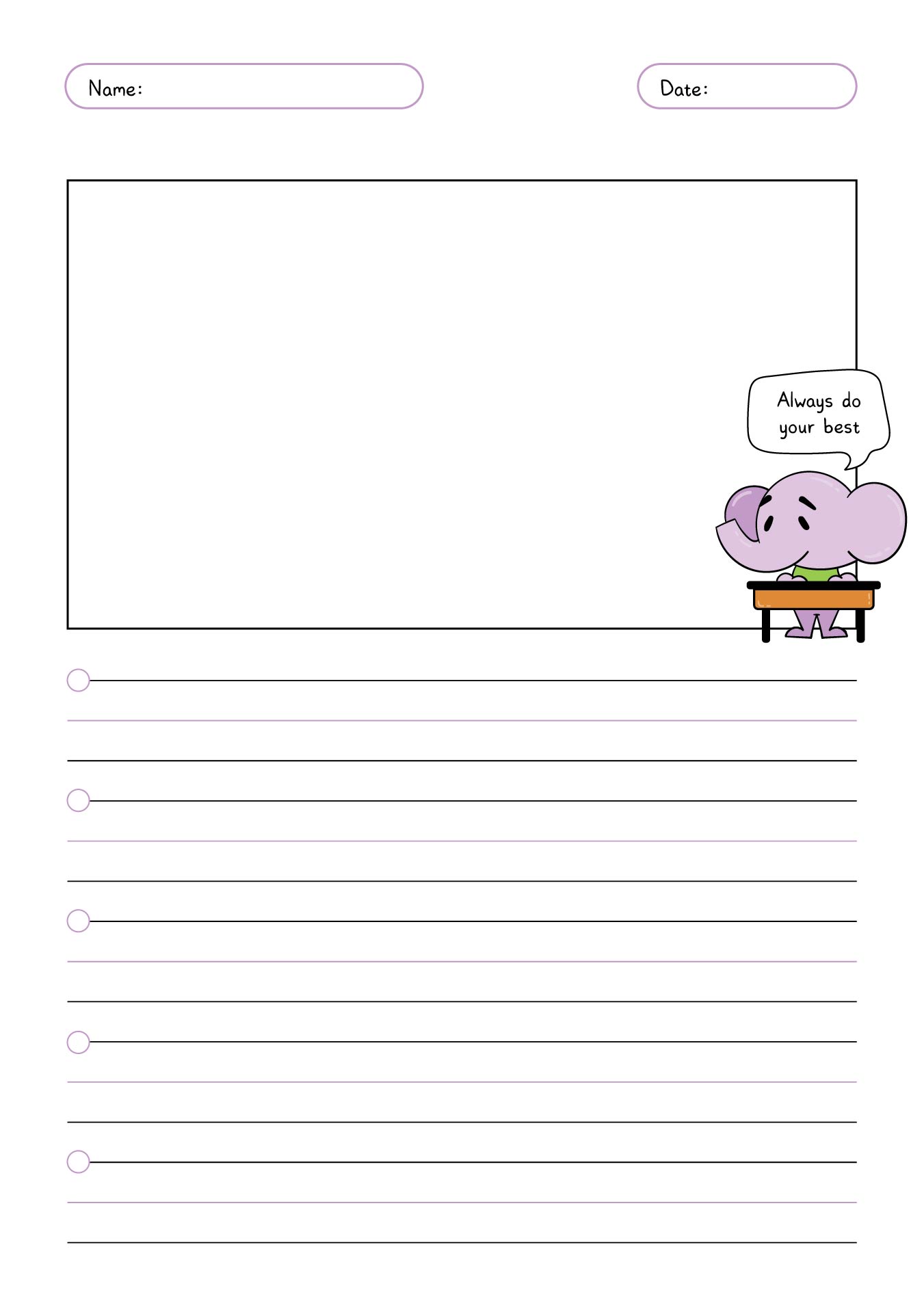 Printable Primary Lined Paper