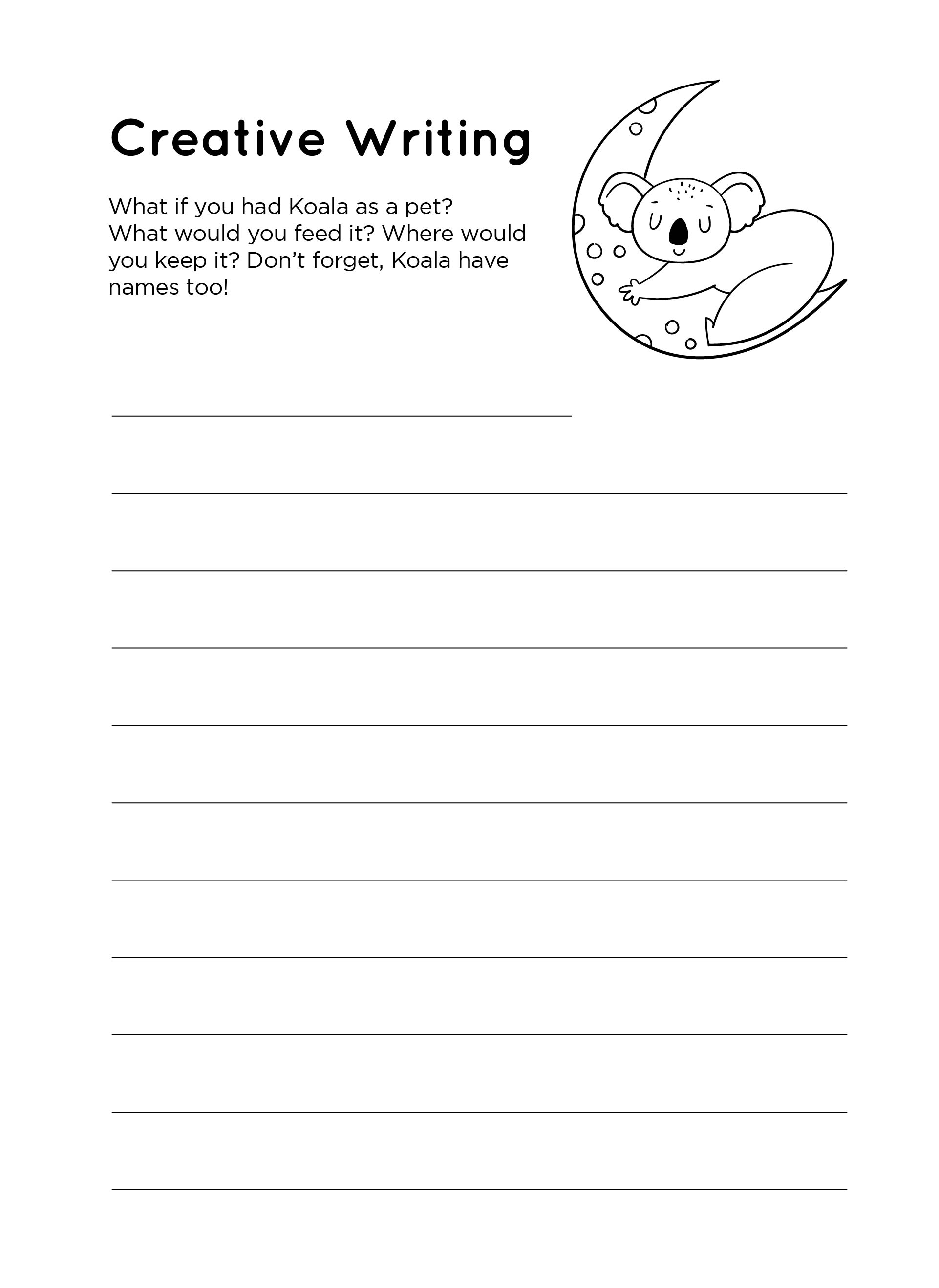 Writing Worksheets For Creative Kids Printable