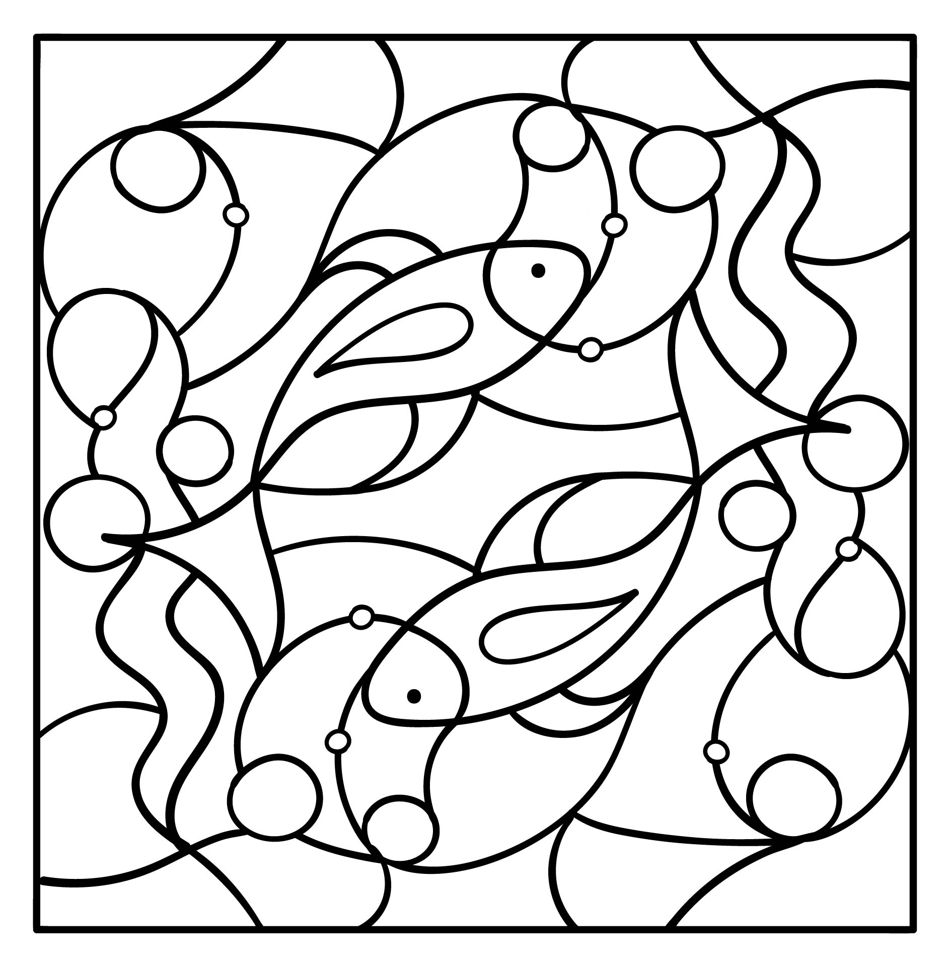 Printable Coloring Stained Glass Templates