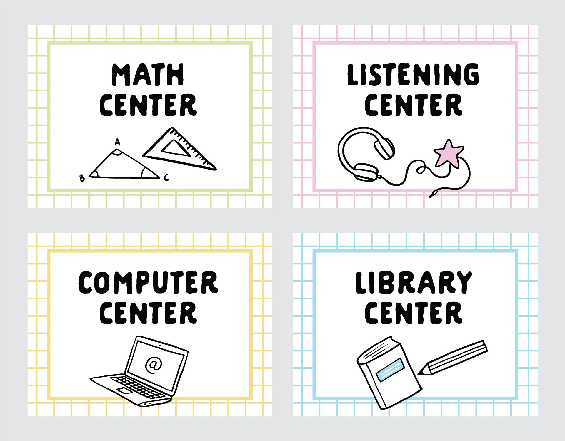 Printable Center Signs For Daycare Or Preschool Classrooms
