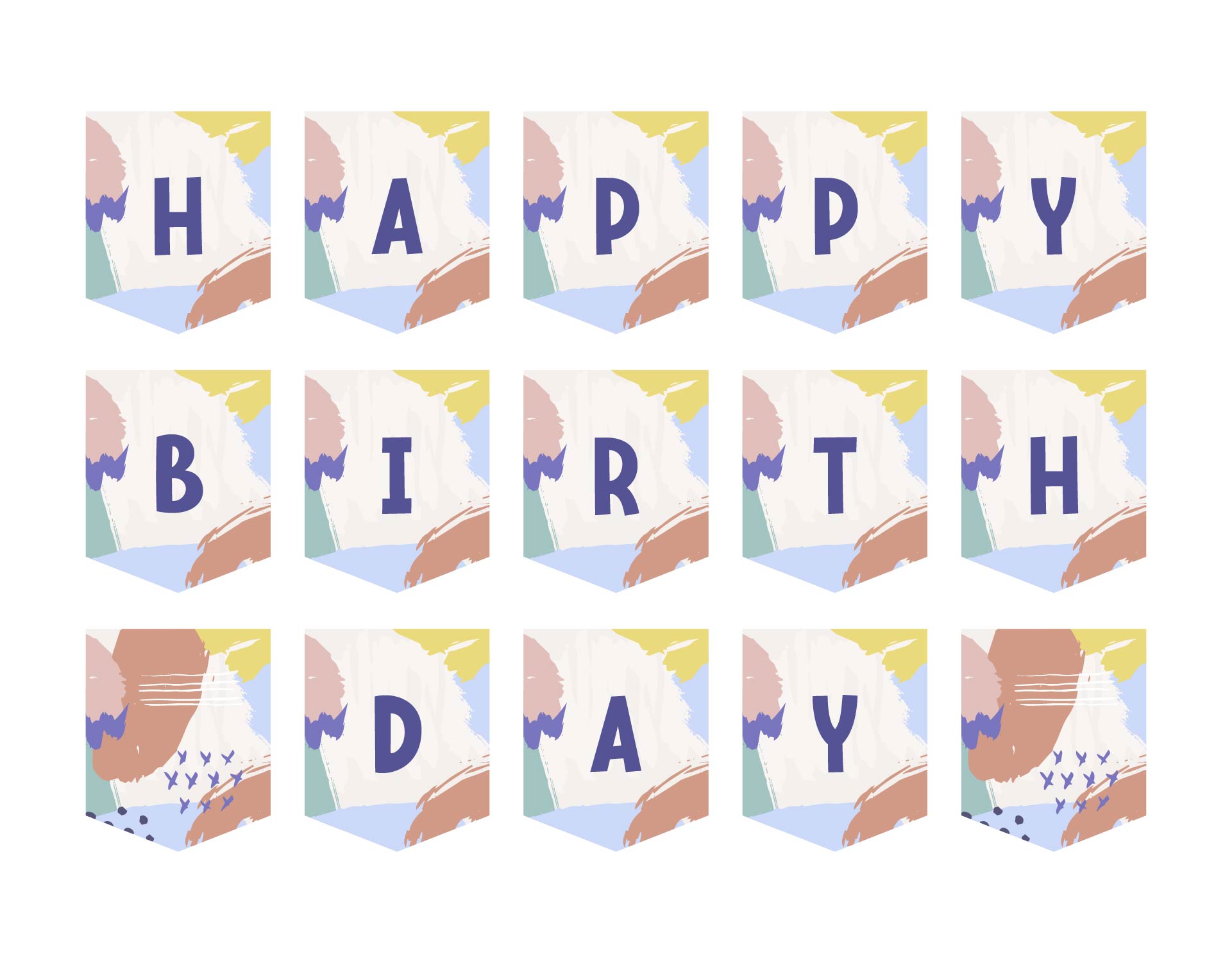 Colorful Happy Birthday Party Printables
