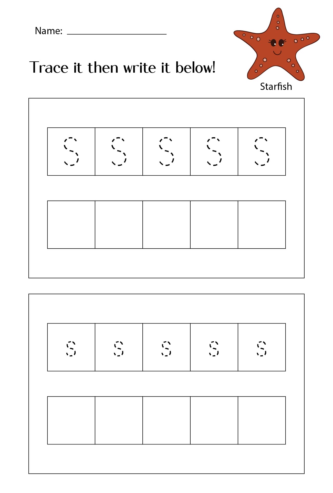 Printable Tracing And Writing The Letter S