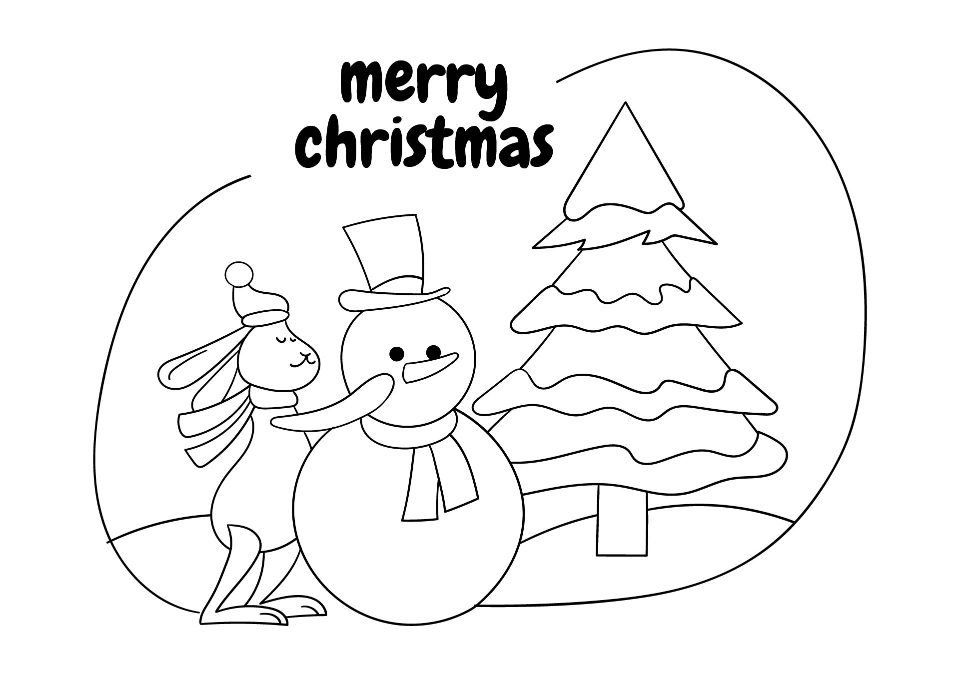 Printable Snowman Coloring Pages For Kids & Adults