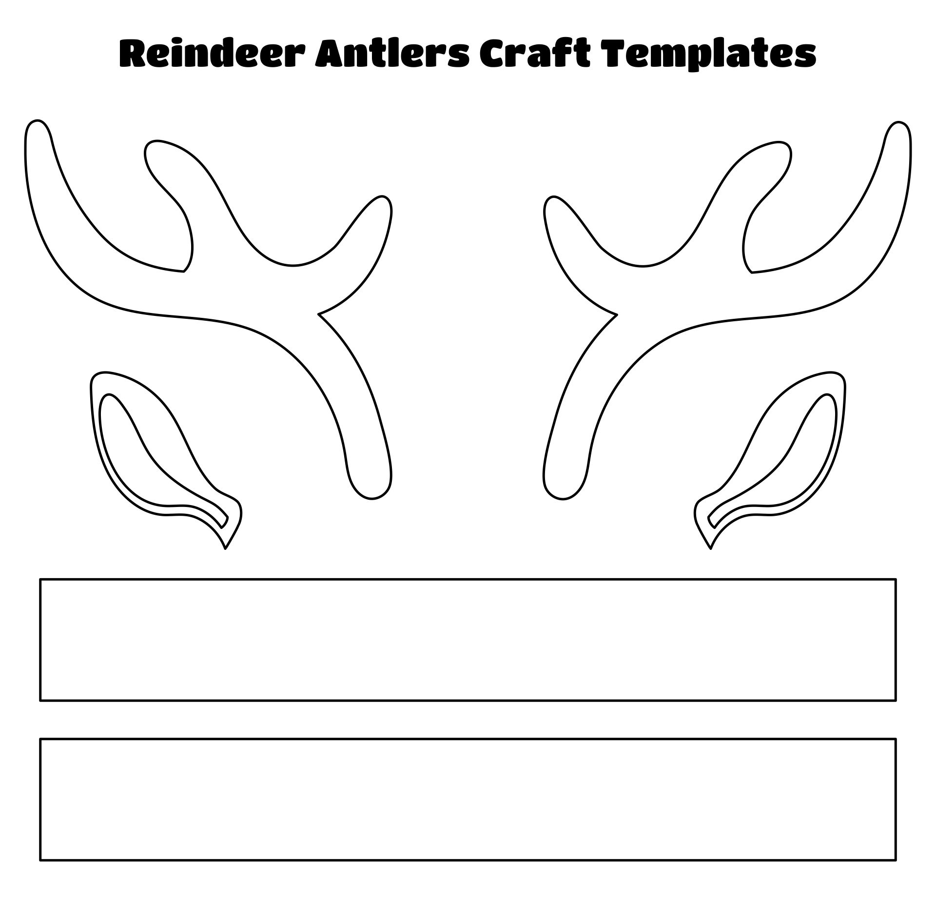 Printable Reindeer Antlers Craft Templates