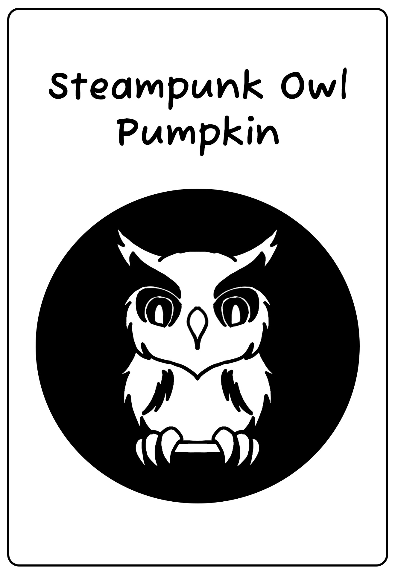 Printable Steampunk Owl Pumpkin Stencil