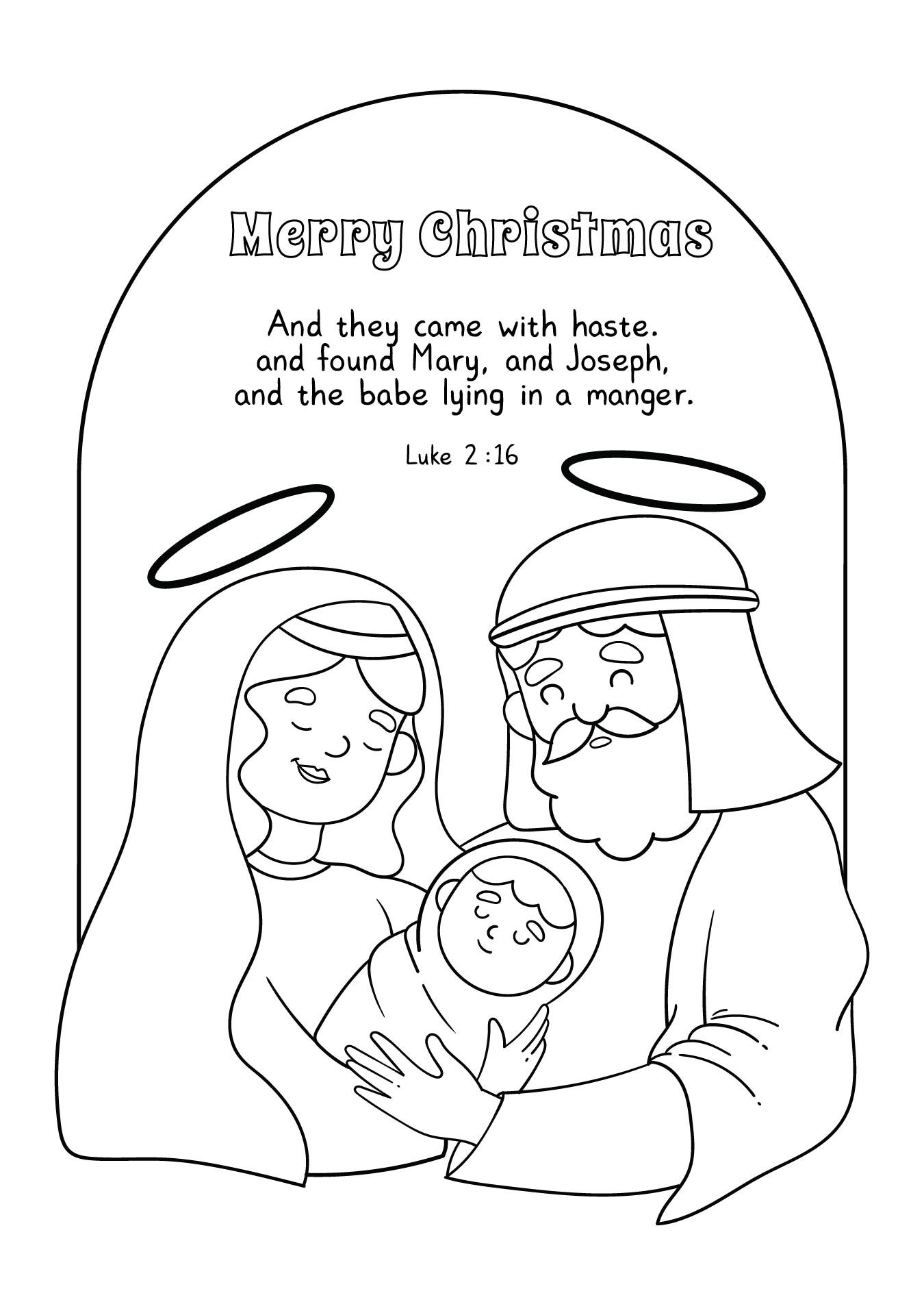 Printable The Christmas Nativity Story Coloring Pages