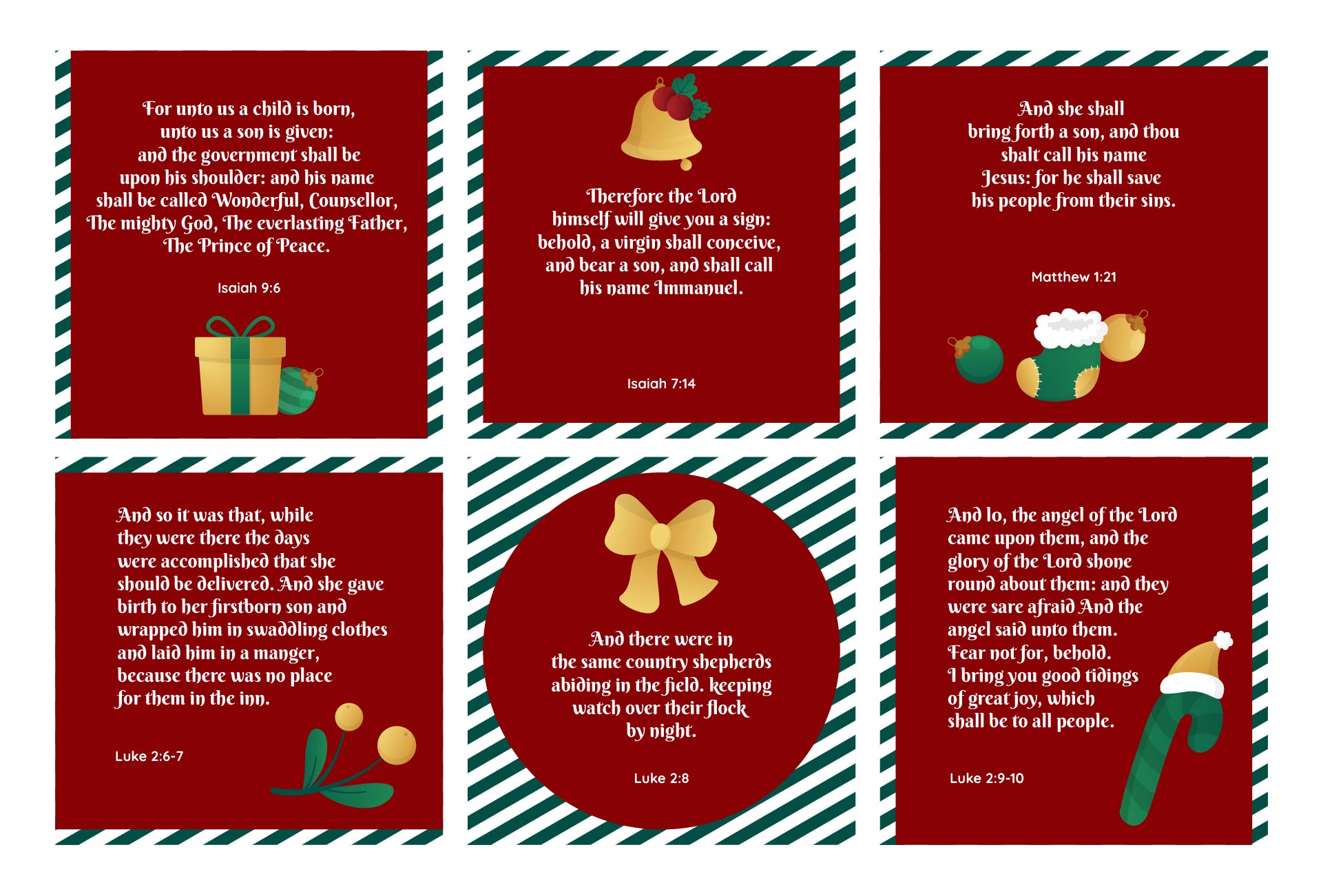 Printable Scripture Cards For Christmas