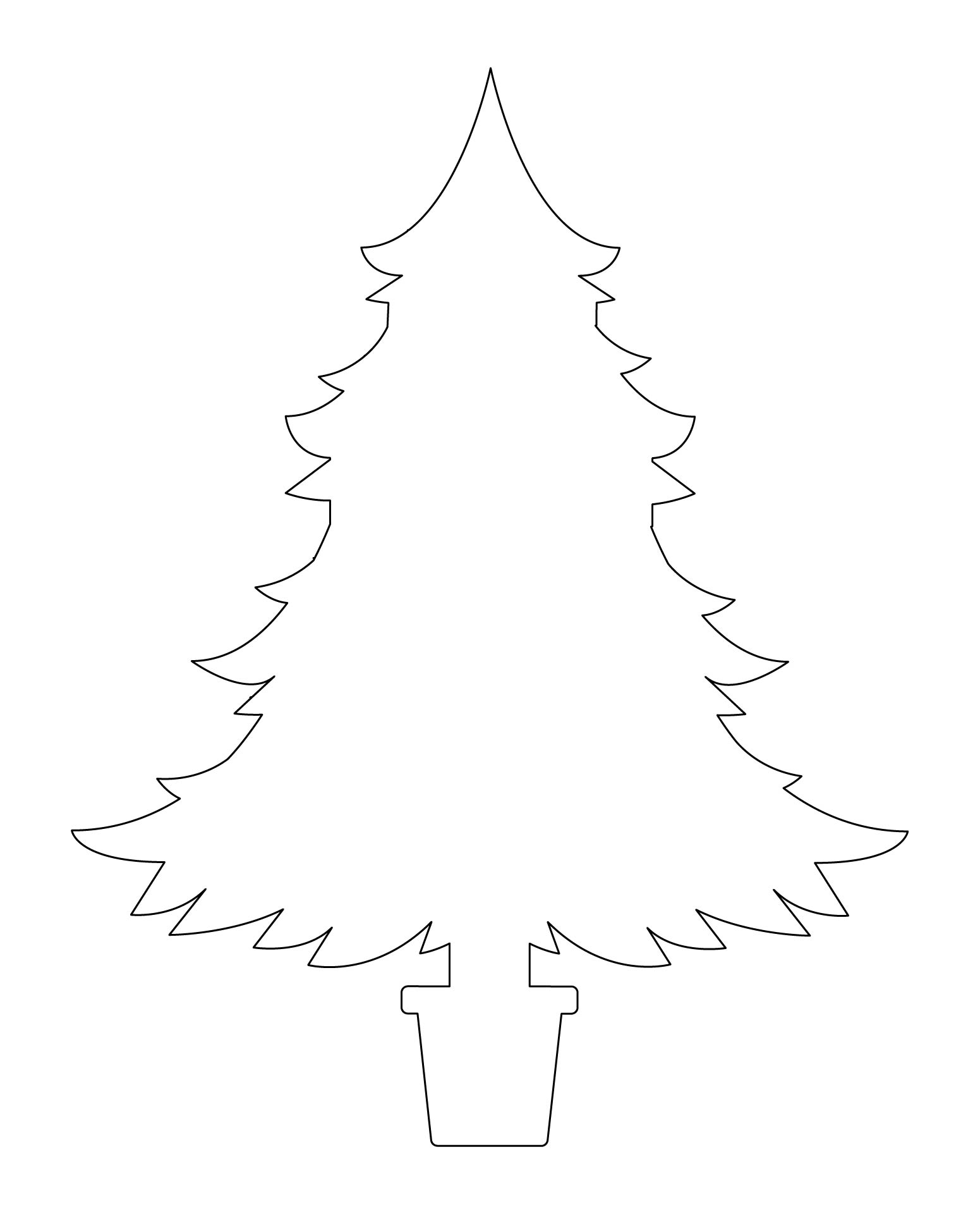 Pine Tree Printable Template Cutout
