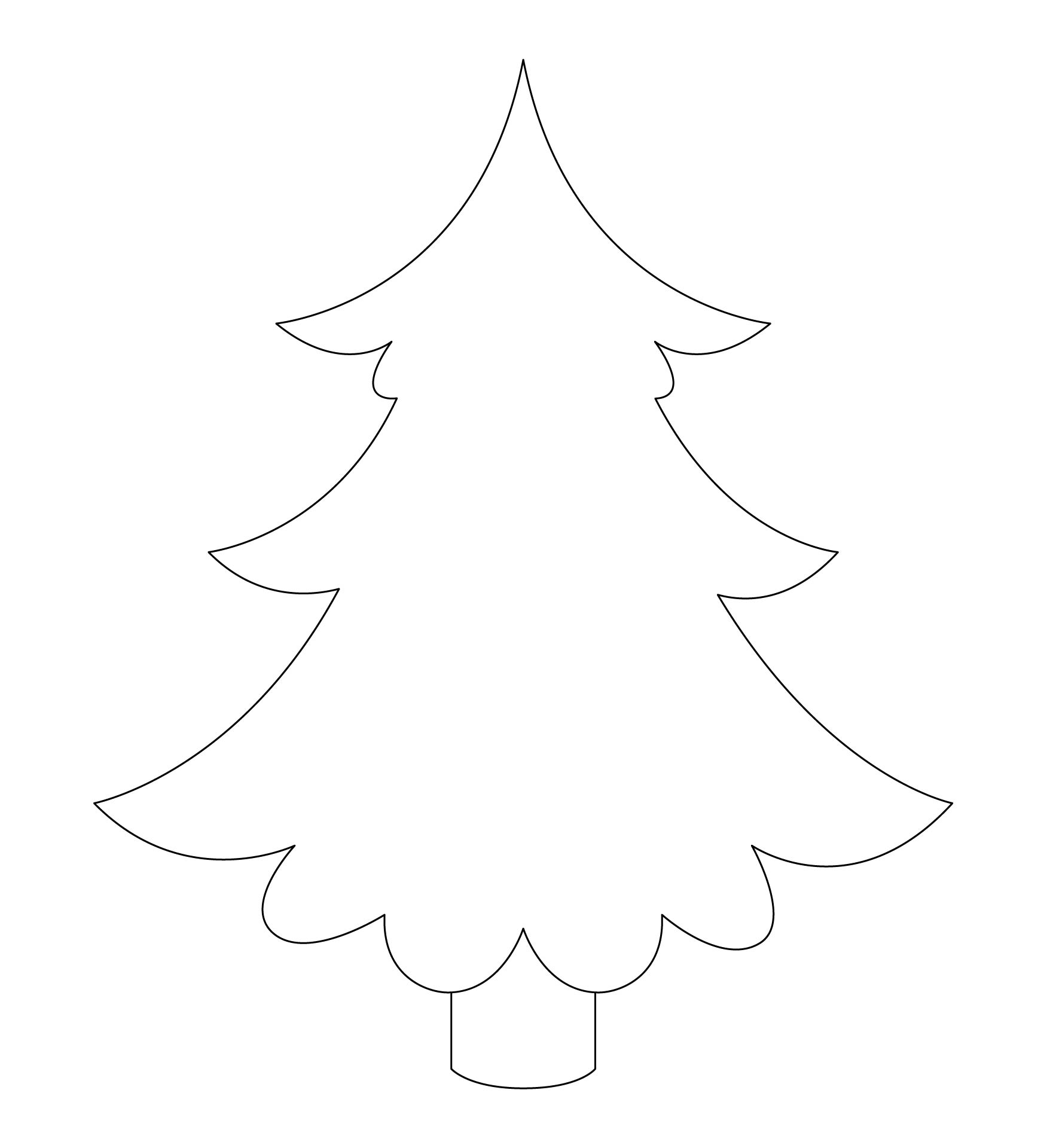 Printable Simple Christmas Tree Outline