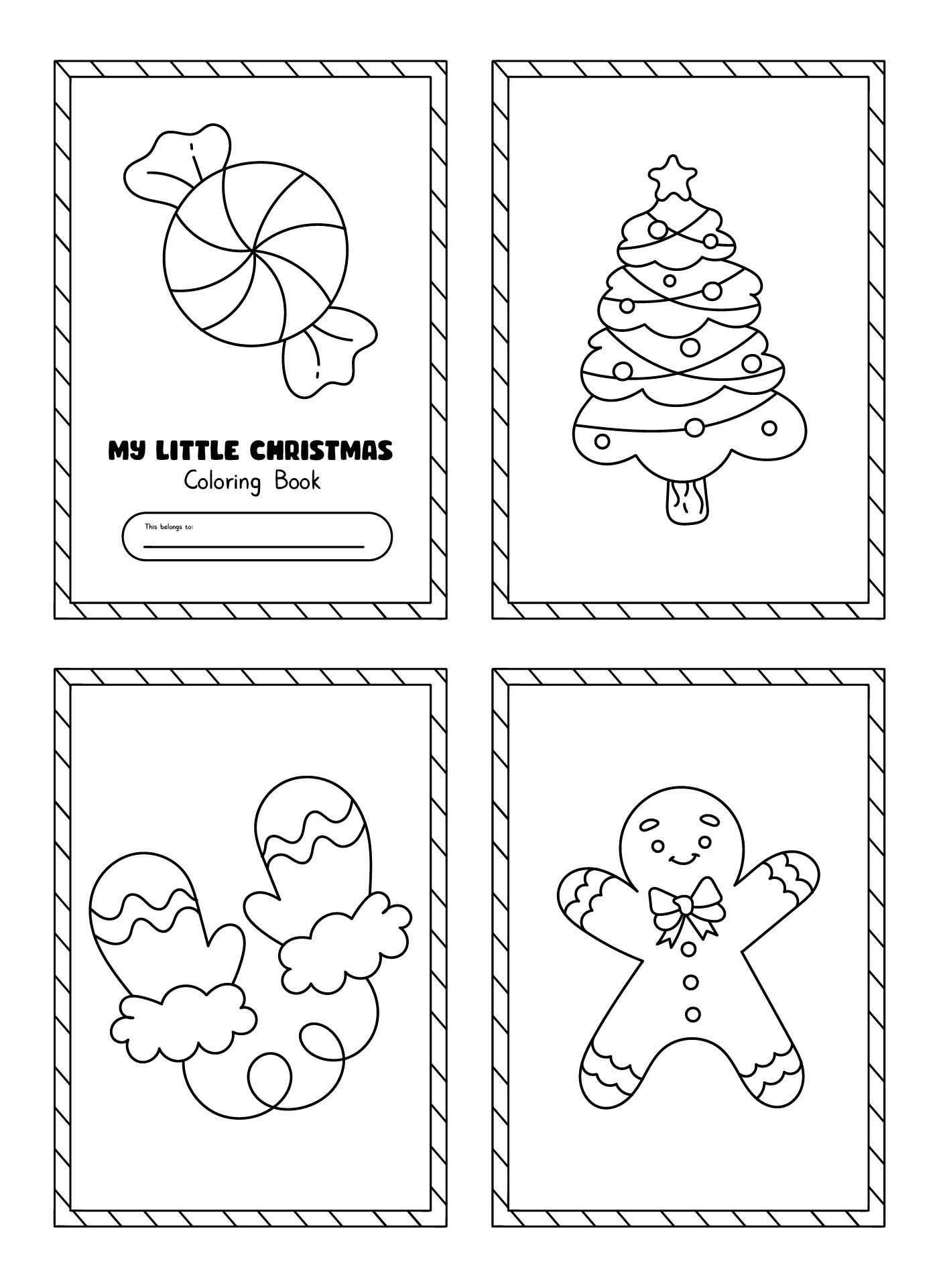 My Little Book Of Christmas Coloring Printable