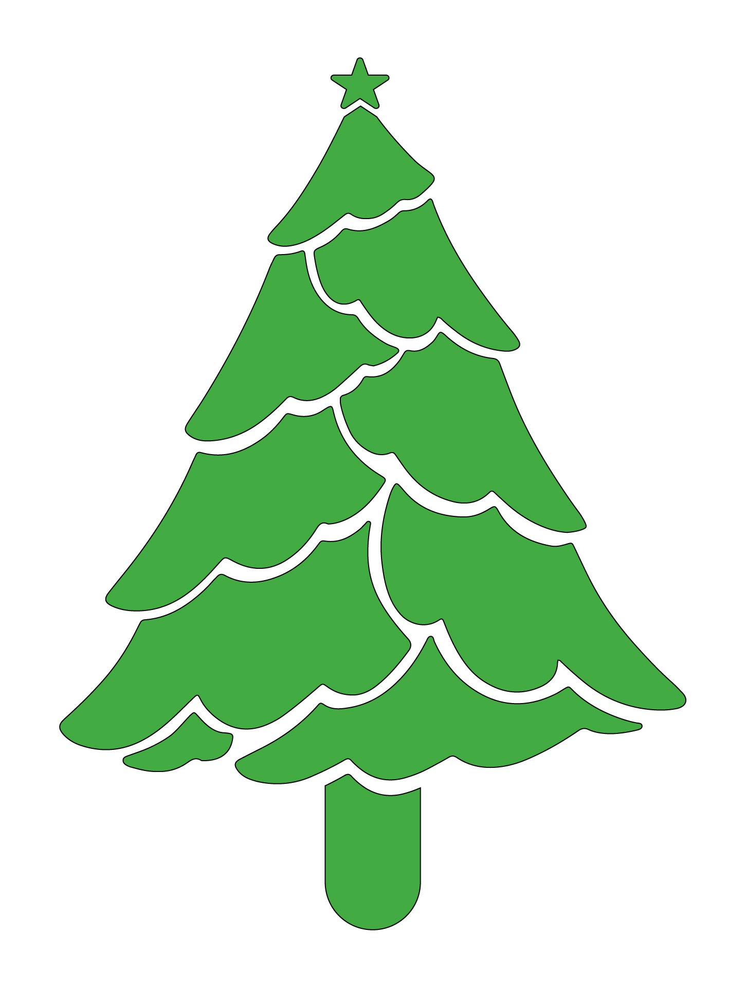 Green Christmas Tree Printable Template