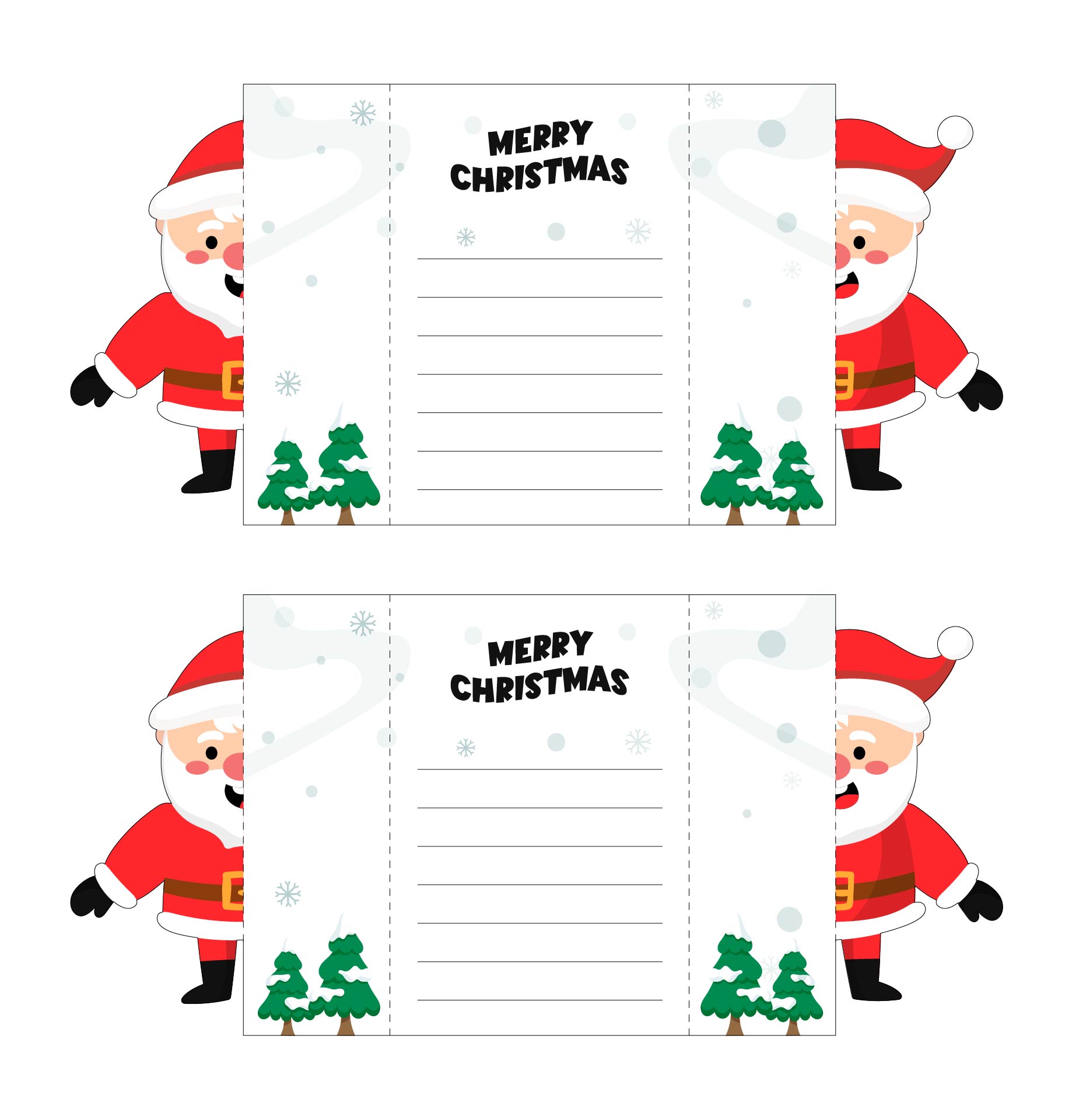 Easy Printable Christmas Crafts And Writing Templates