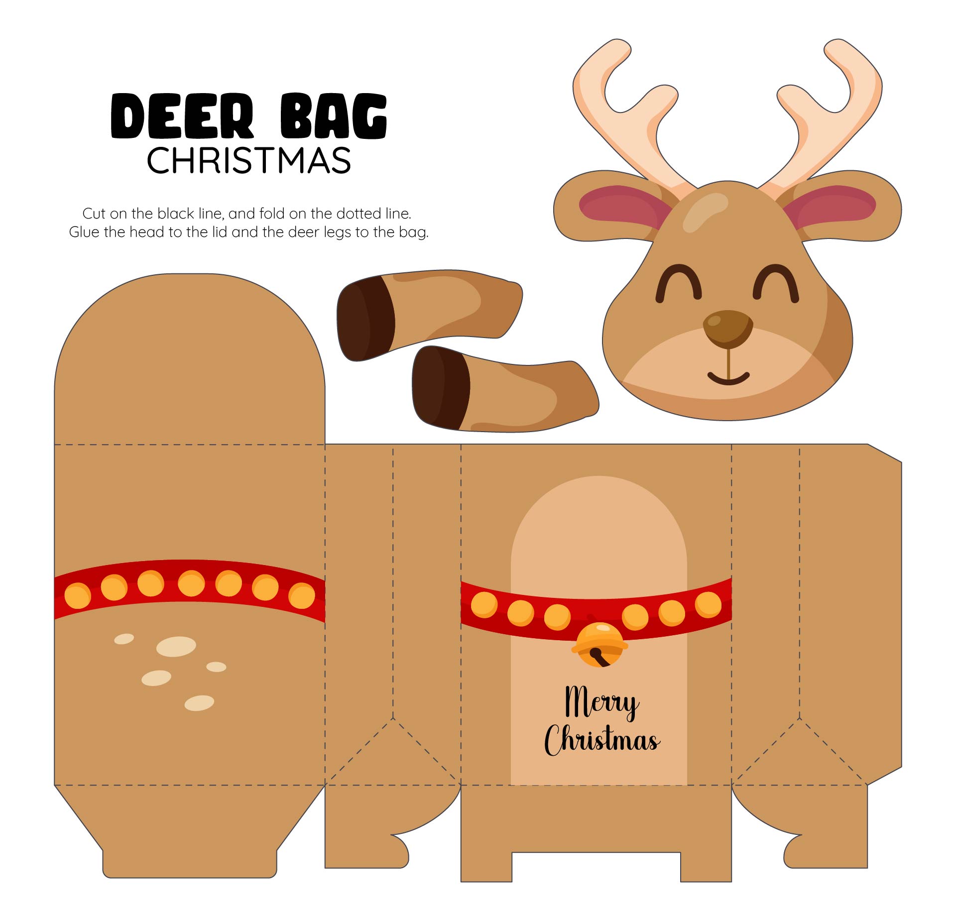 Printable Christmas Paper Bags Crafts