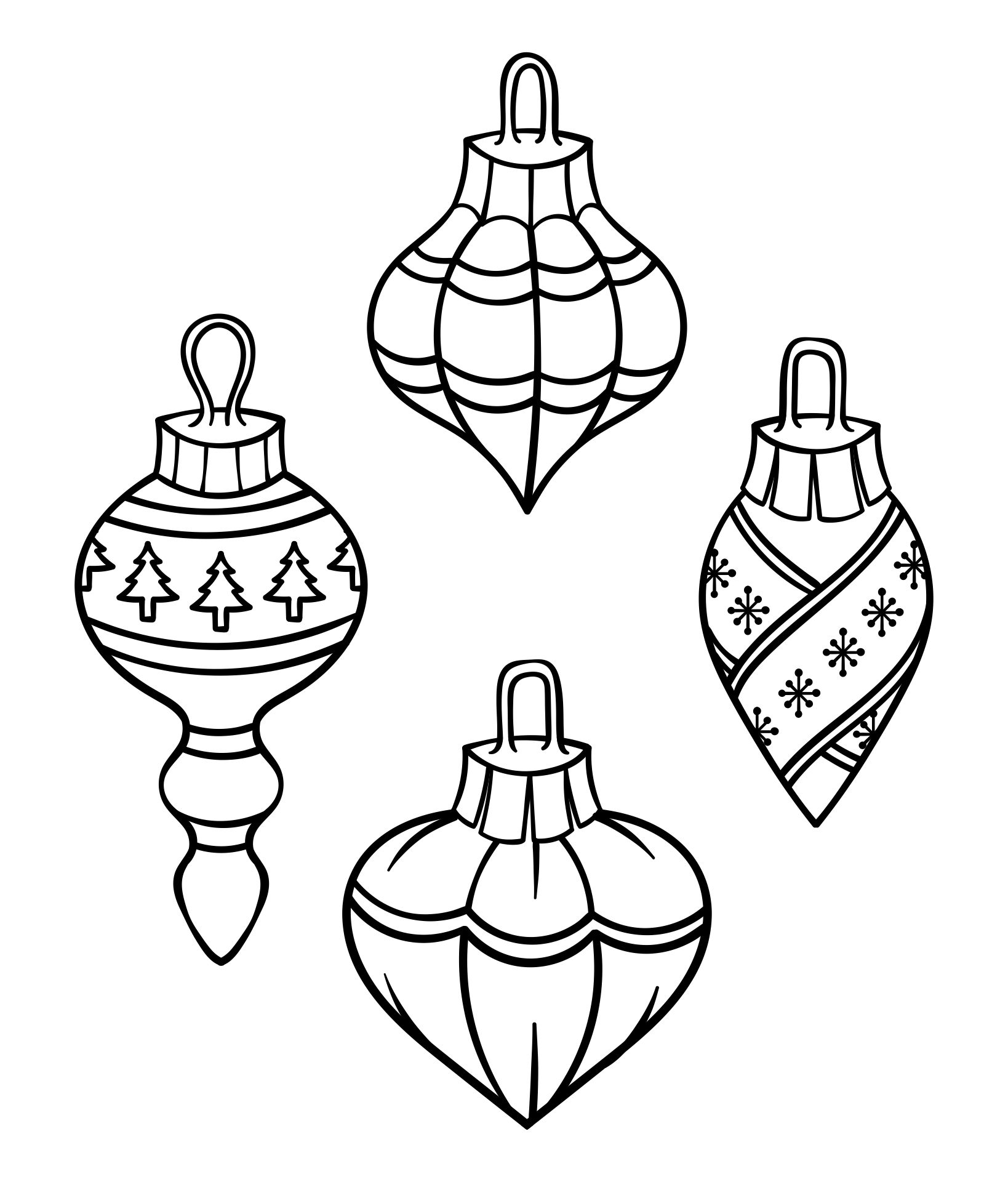 Color Your Own Printable Christmas Ornaments