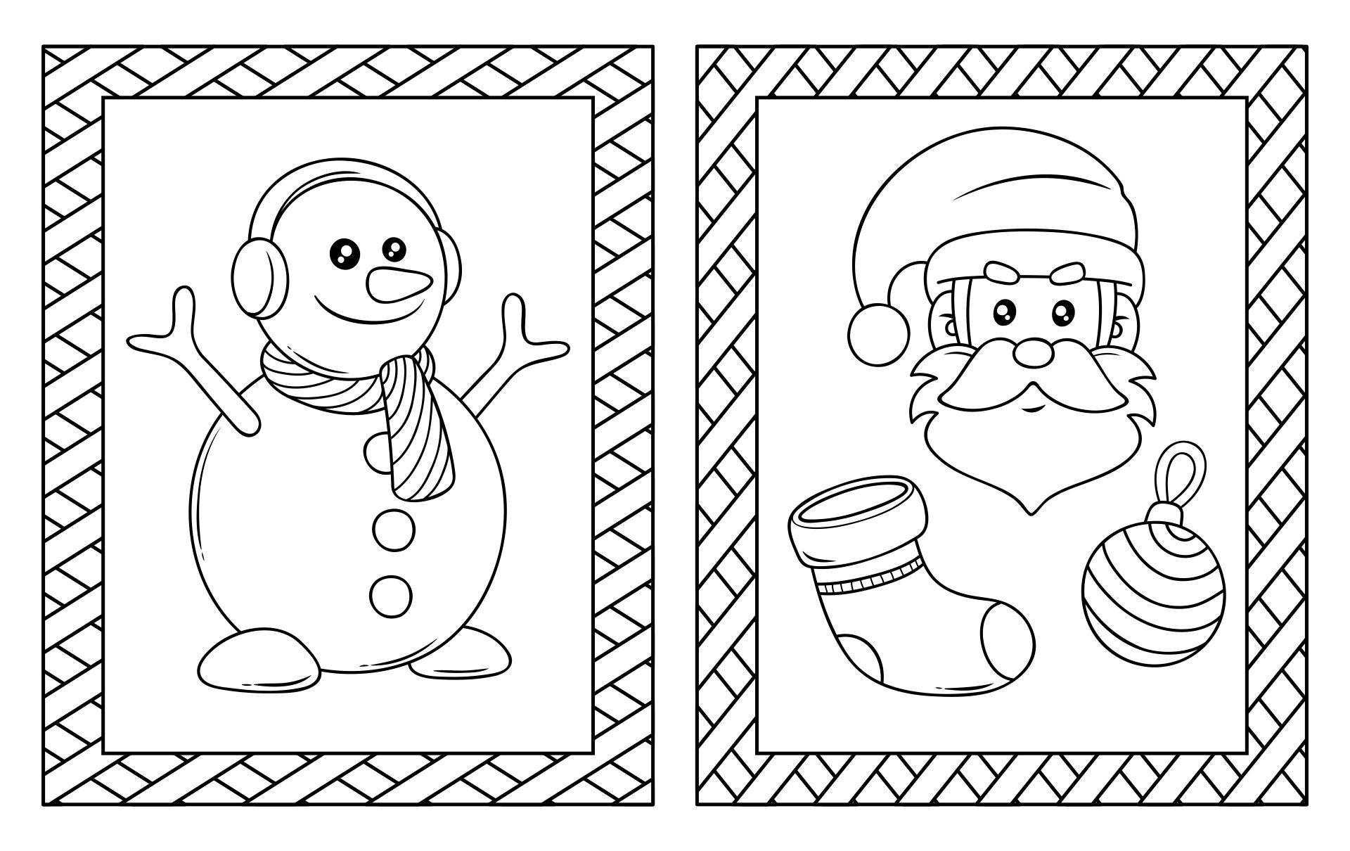 Cute Printable Holiday Cards To Color For Kids & Adults
