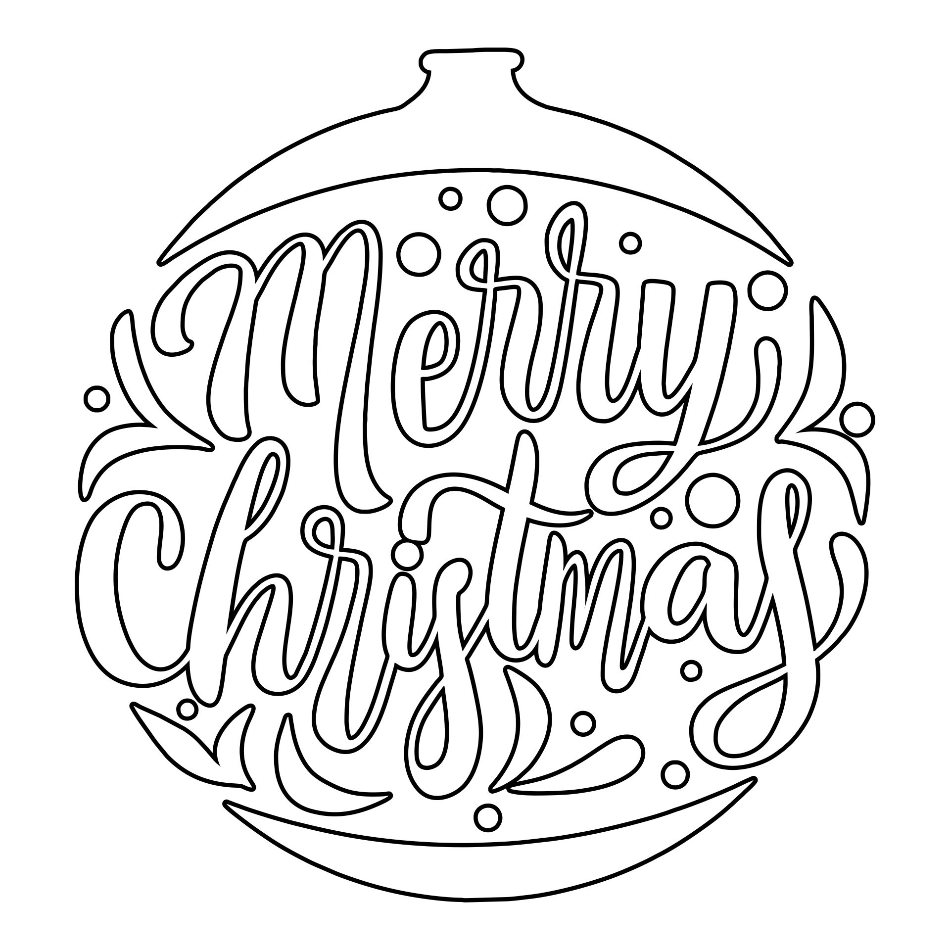 Handpainted Christmas Sign Printable Stencil