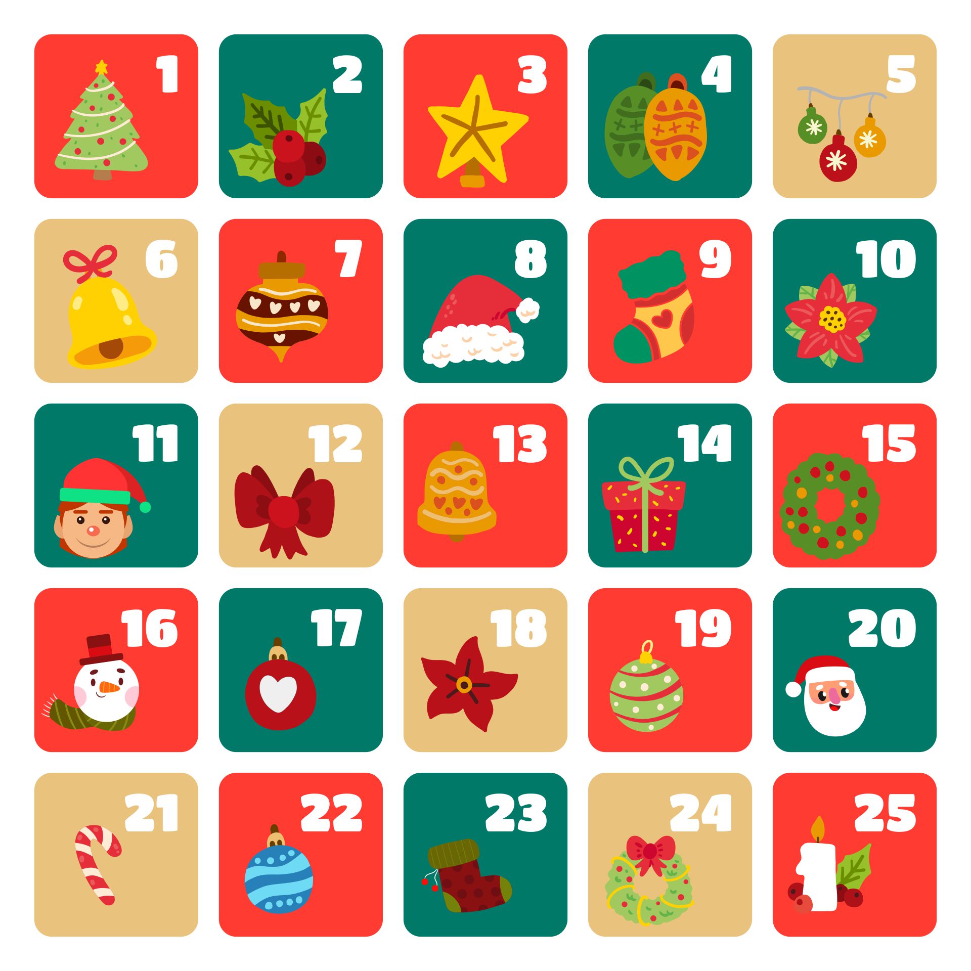 Kids Advent Calendar Printable