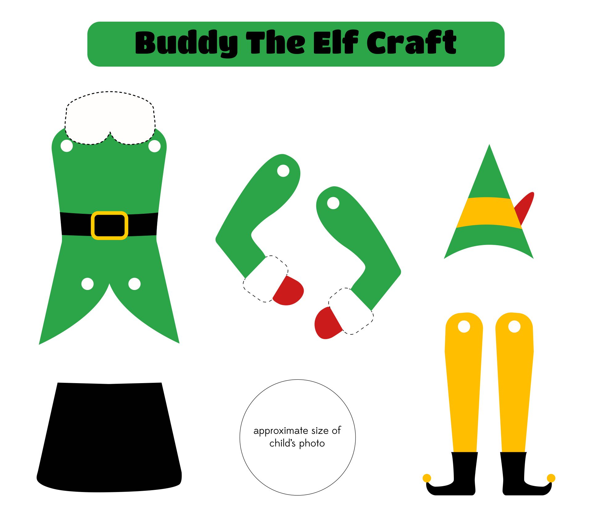 Printable Buddy The Elf Craft For Kids