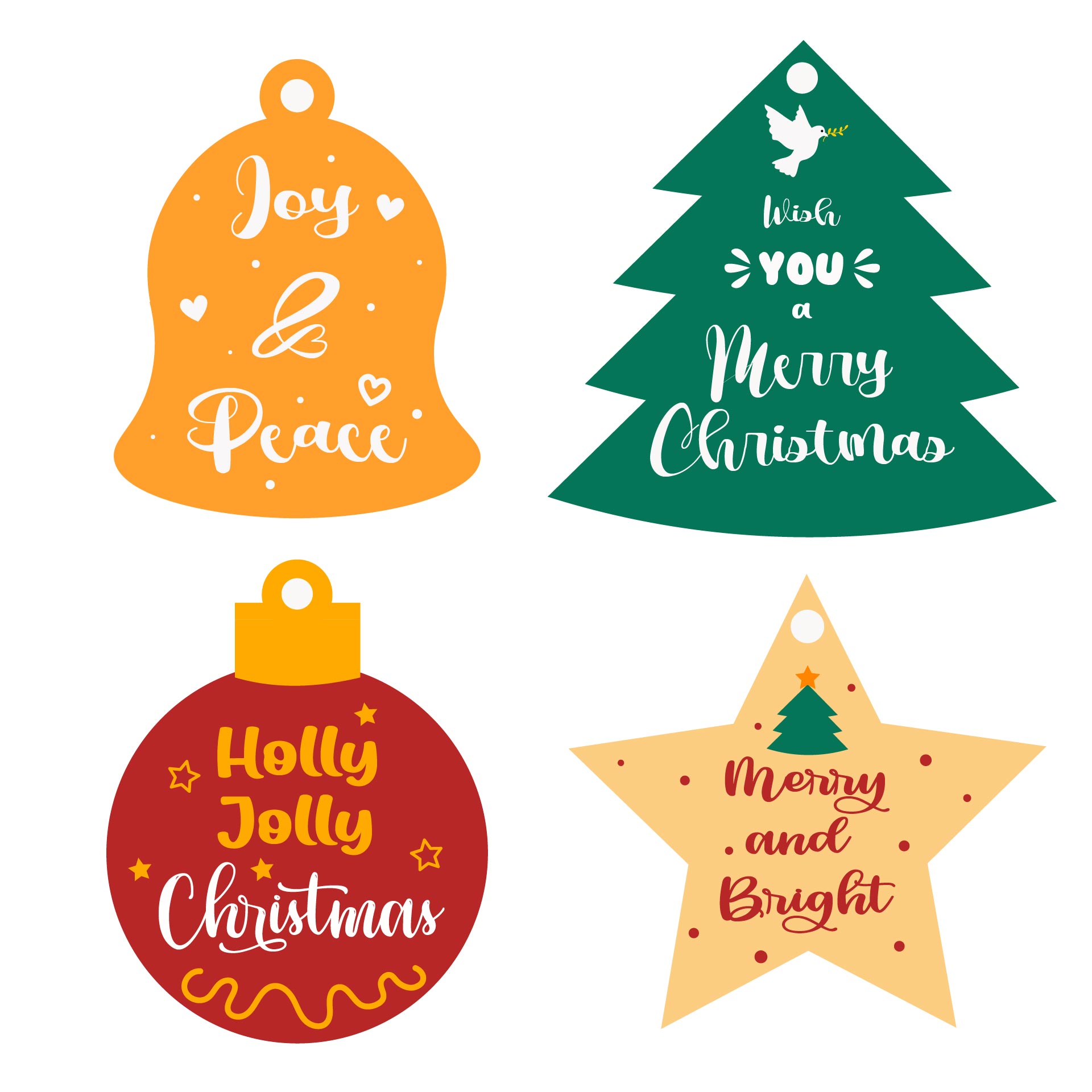 Printable Christmas Ornament Gift Tags