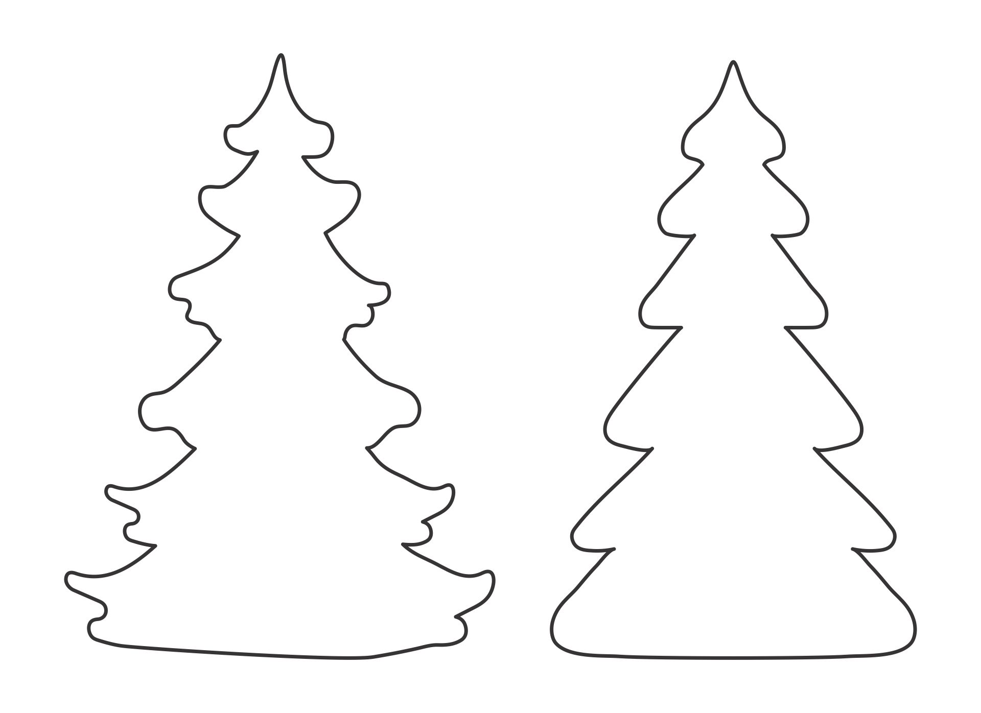 Printable Christmas Pine Tree Stencil Template