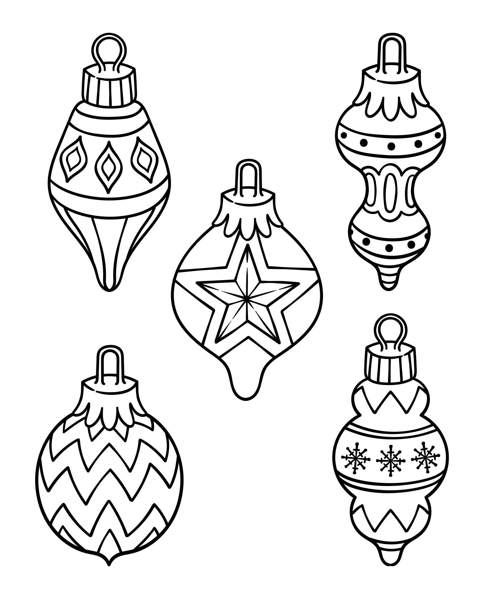 Printable Christmas Tree Decorations Template