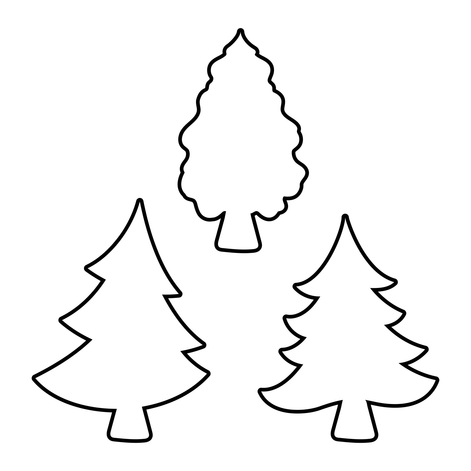 Printable Christmas Tree Stencil