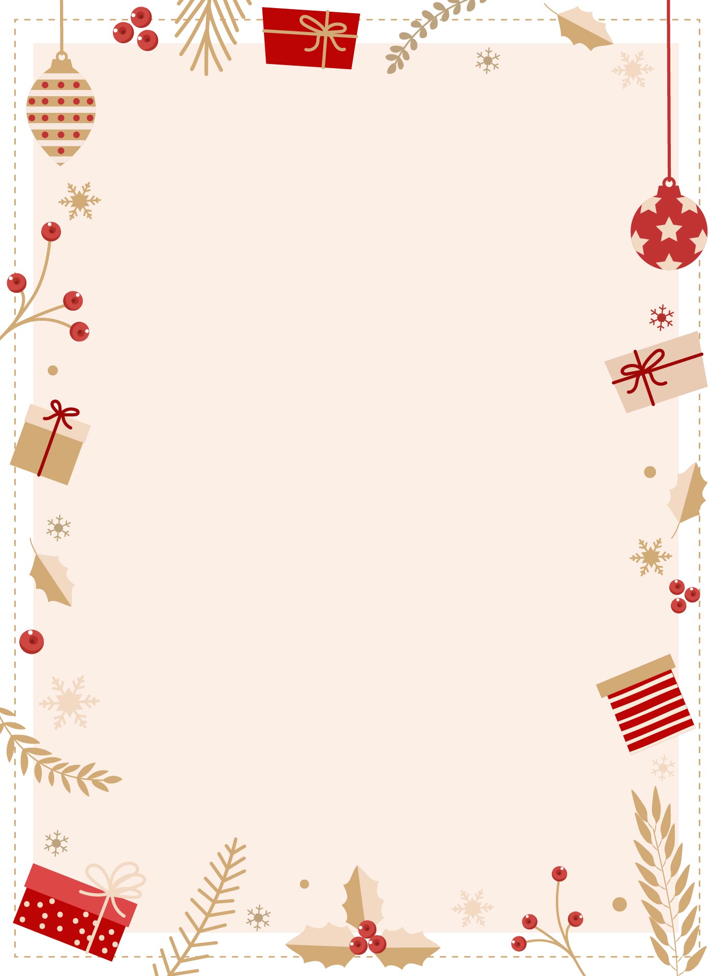 Printable Christmas Card Border Template
