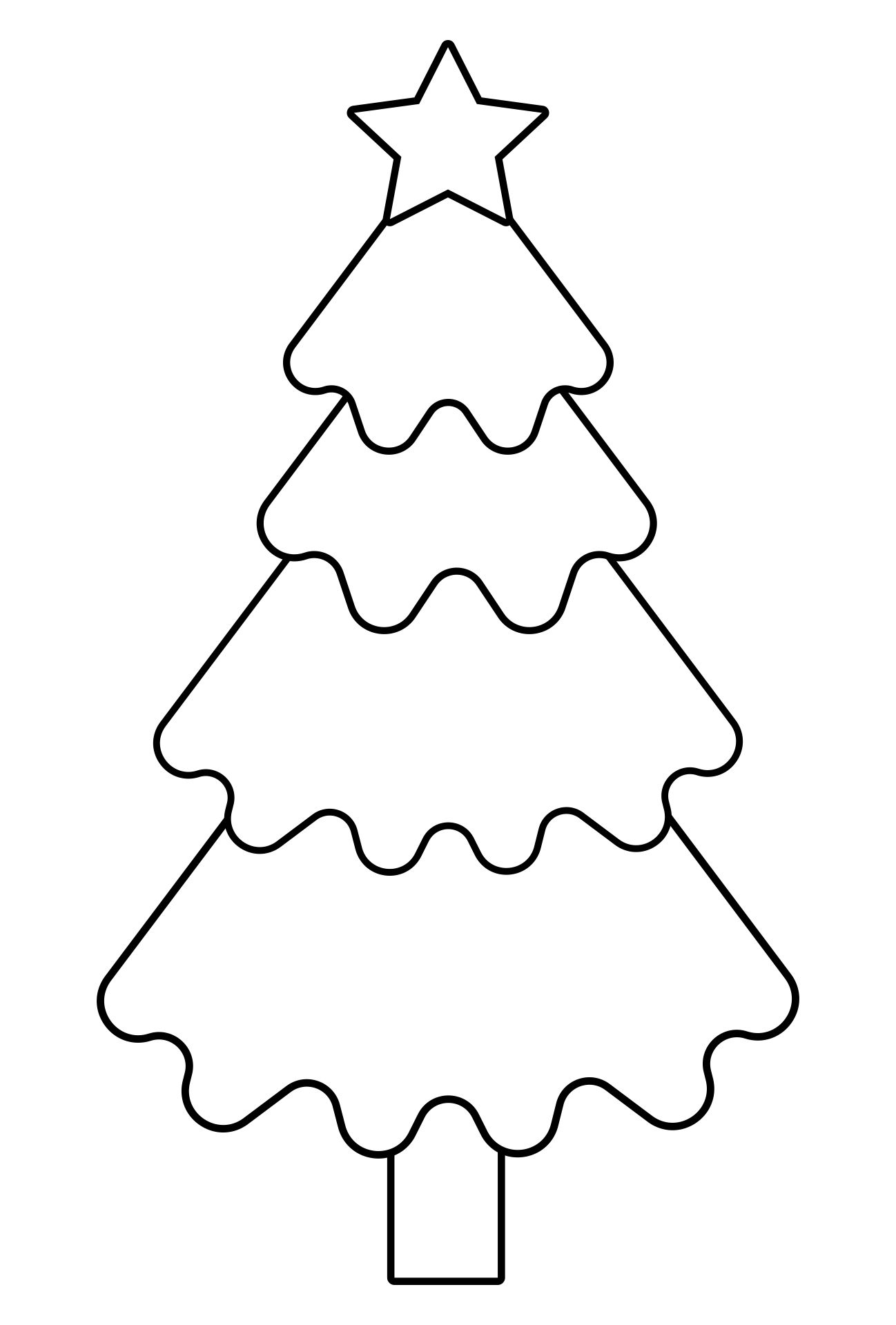 Printable Craft Pattern Large Christmas Tree