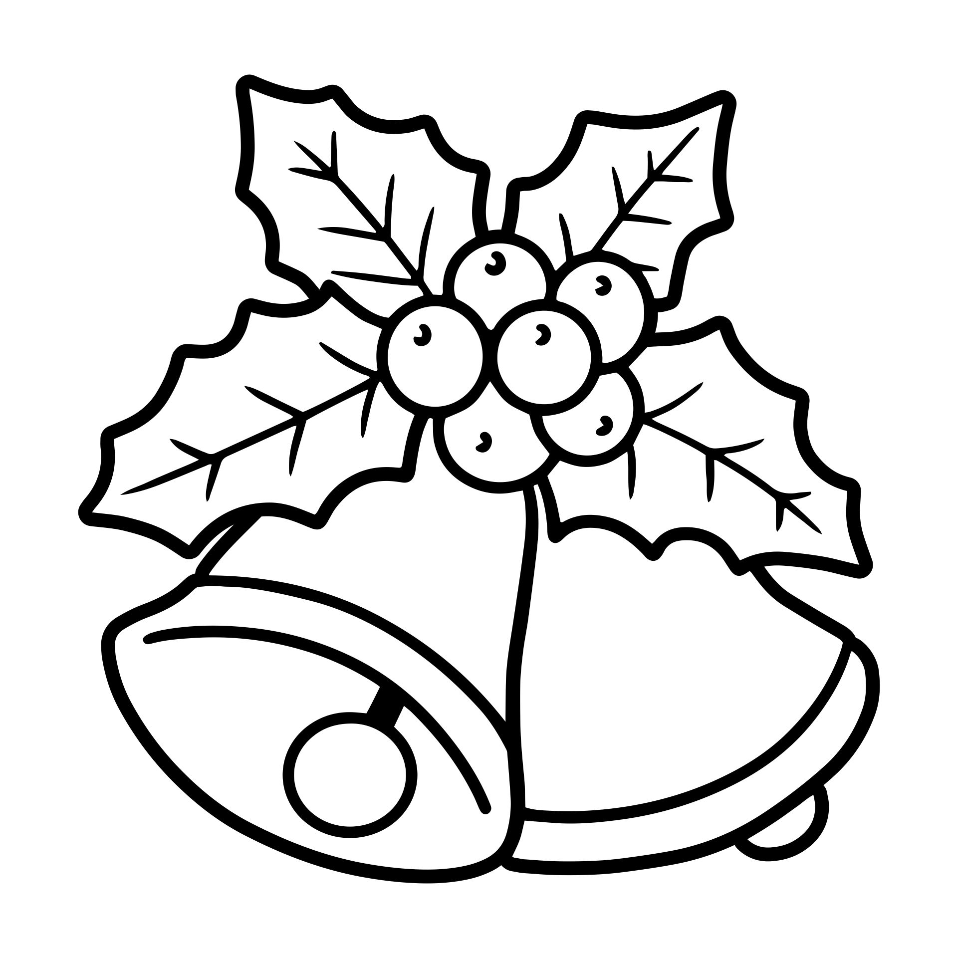Printable Cute Bell Coloring Pages