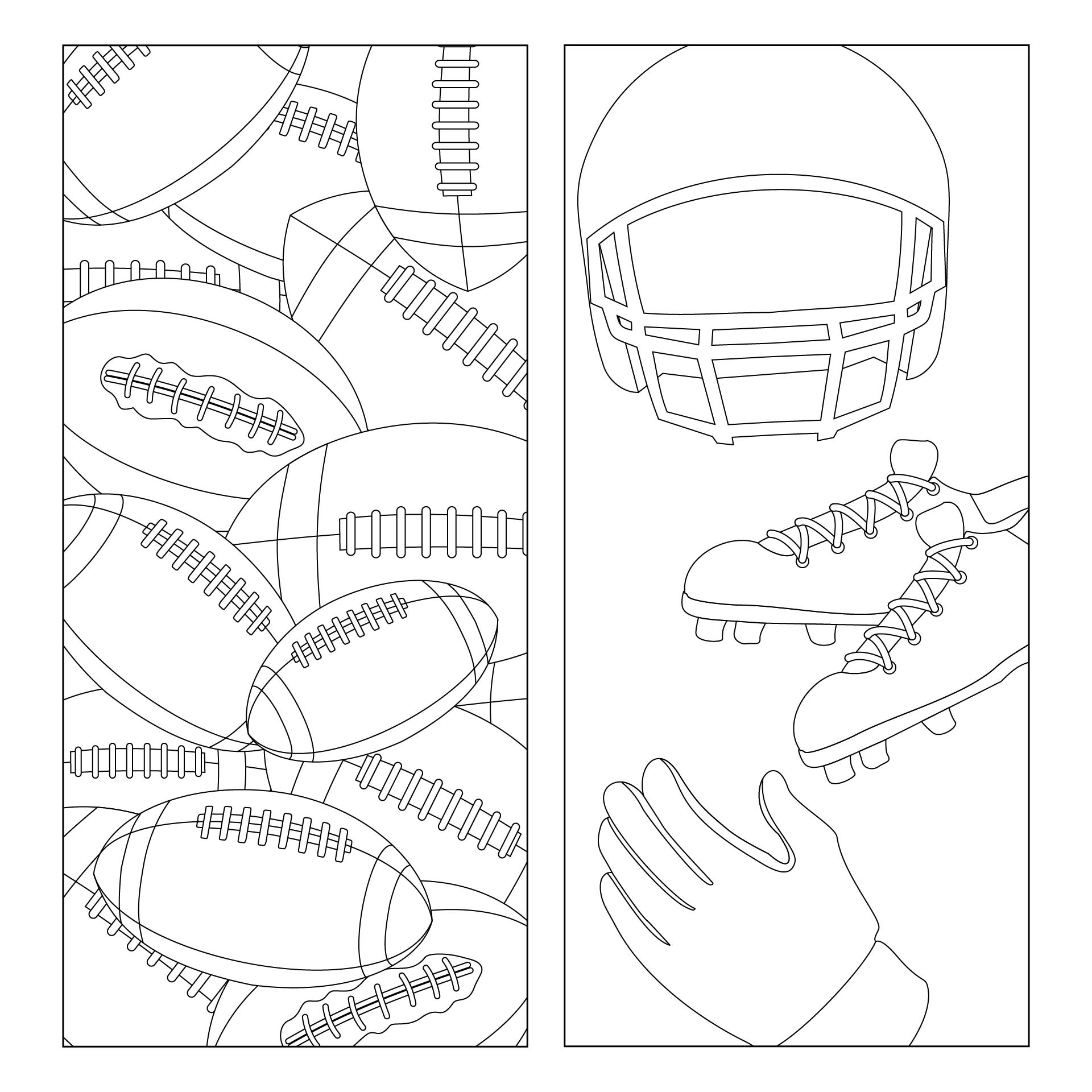 Printable Color Your Own NFL Football Sports Bookmarks