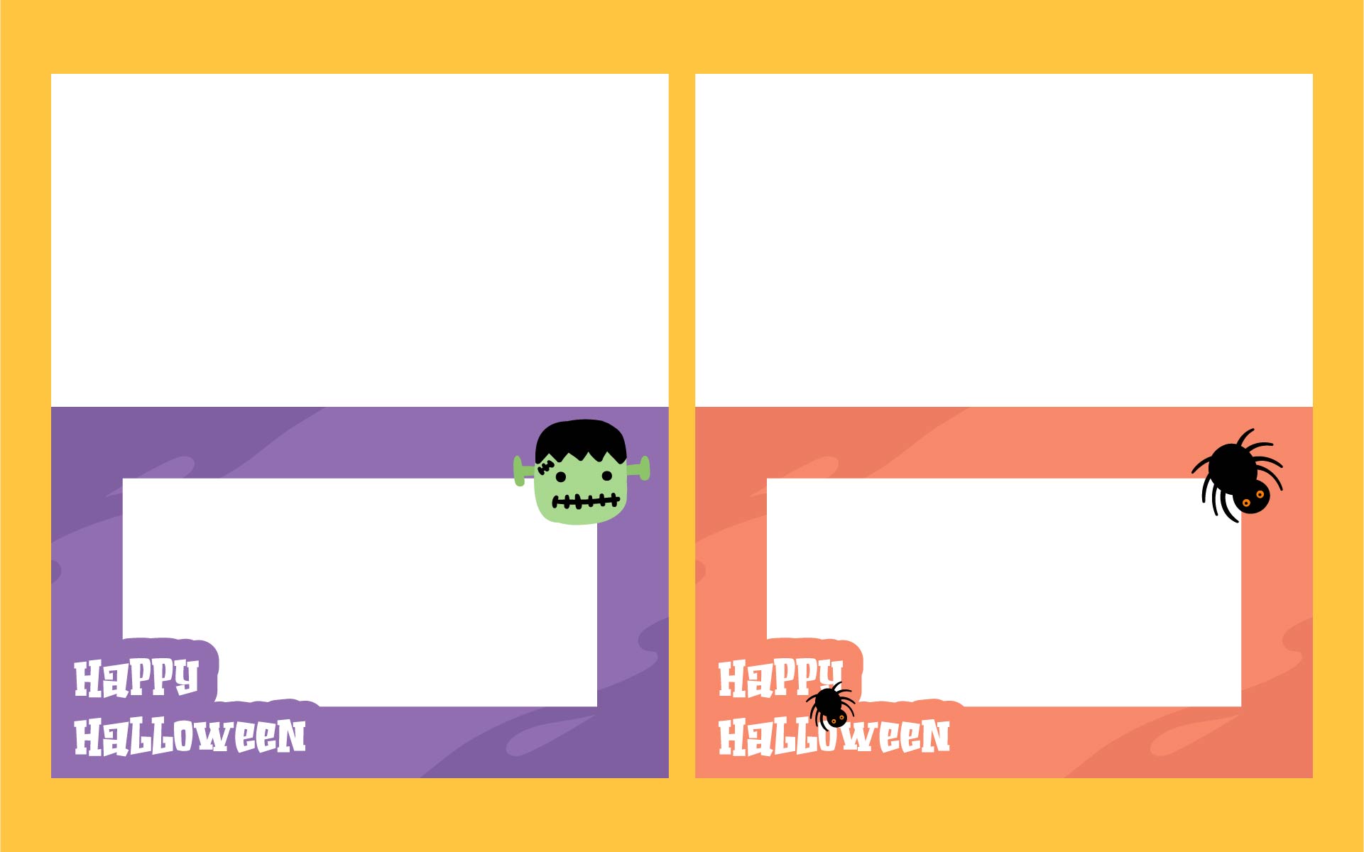 Printable Monsters Halloween Buffet Cards
